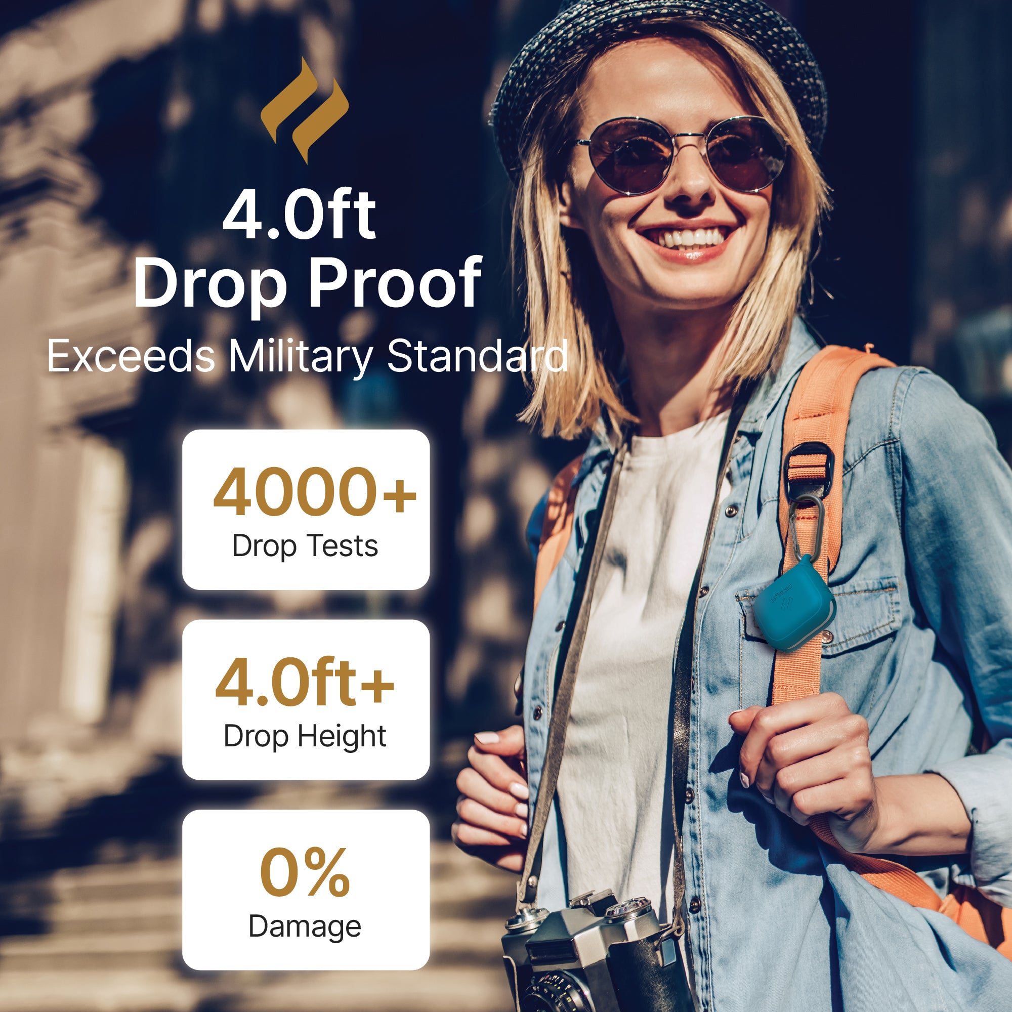 AirPods (Gen 3) - Waterproof Case + Carabiner