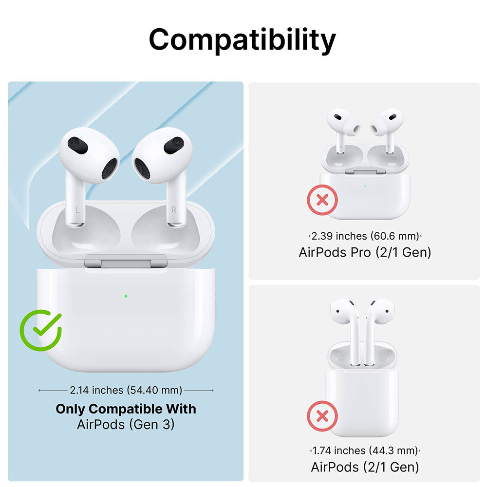 AirPods (Gen 3) - Waterproof Case + Carabiner