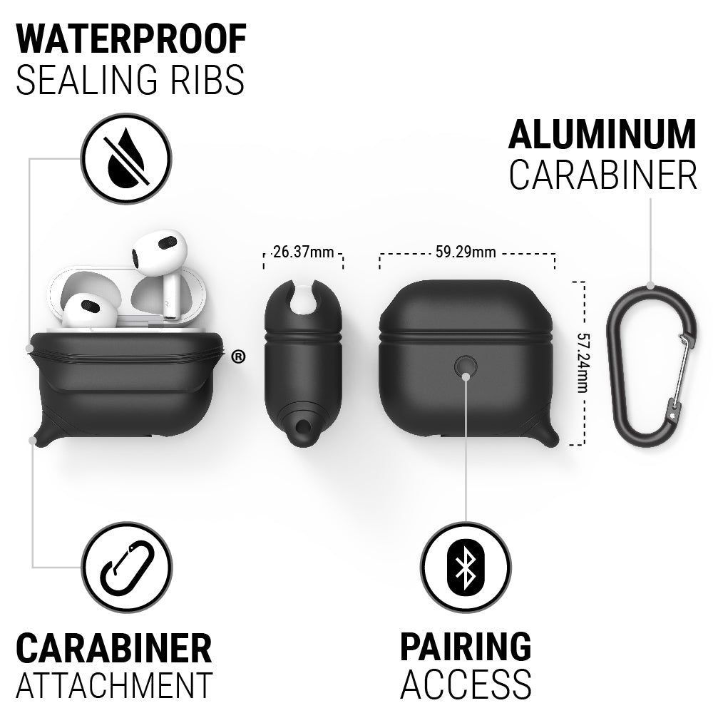 AirPods (Gen 3) - Waterproof Case + Carabiner-UK