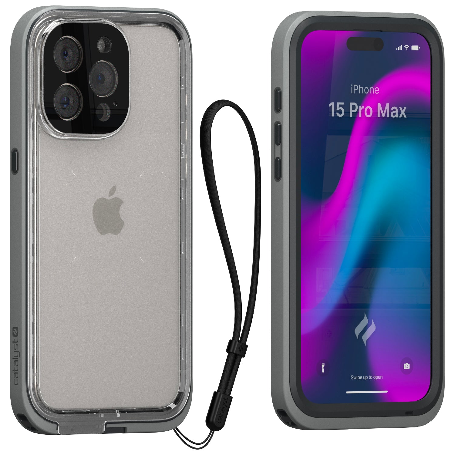 CATIPHO15GRYLP-FBA | Catalyst iPhone 15 Pro Max Waterproof Case Total Protection Hero Image