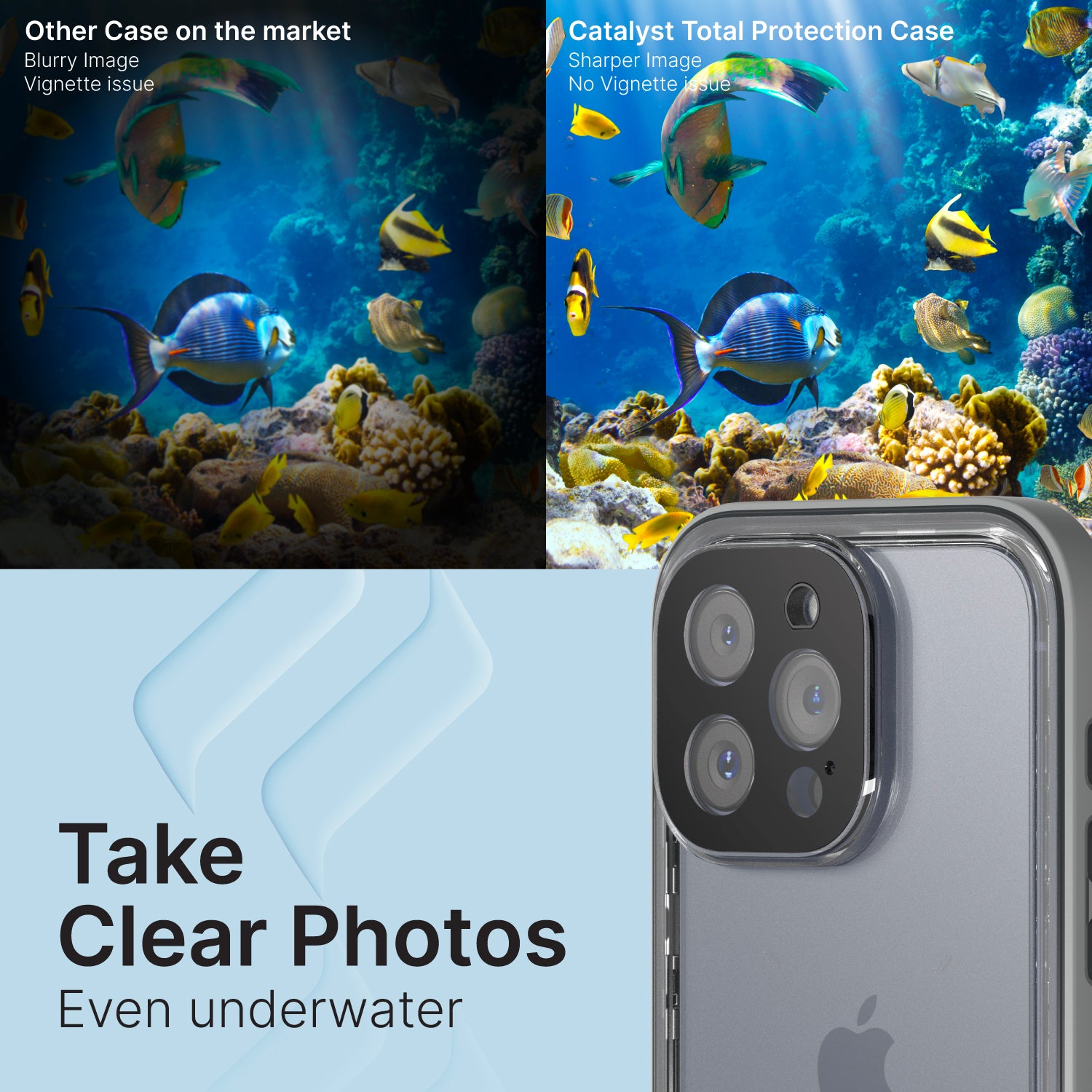 CATIPHO15GRYMP-FBA | Catalyst iPhone 15 Pro Waterproof Case Total Protection take clear photos underwater