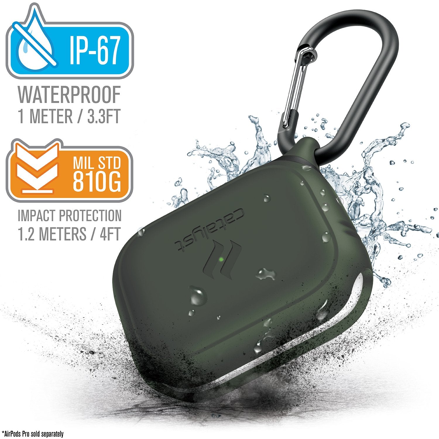 CATAPDPROGRN | Waterproof Case for AirPods Pro