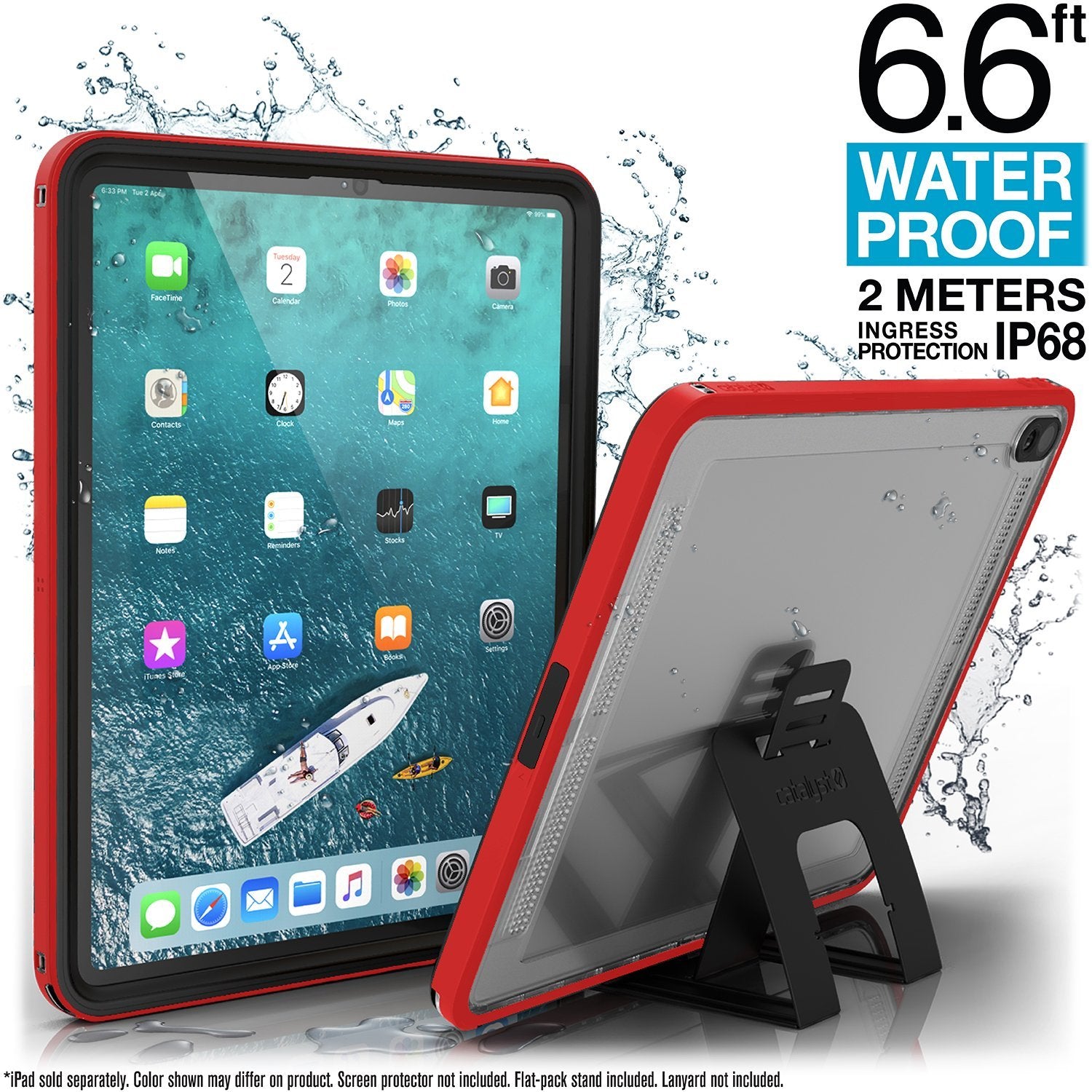 CATIPDPRO12RED3 | Waterproof Case for 12.9" iPad Pro (2018/3rd gen)