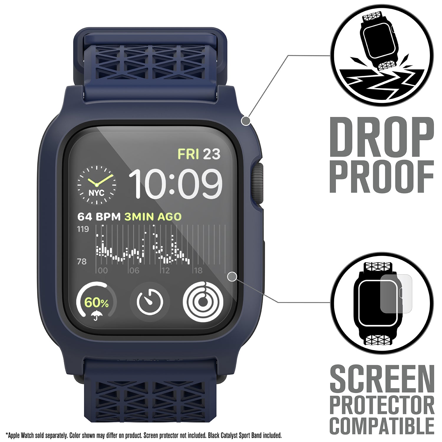 CAT44DROP5NAV | Impact Protection Case V2 for Apple Watch Series 5 & 4 - 44mm