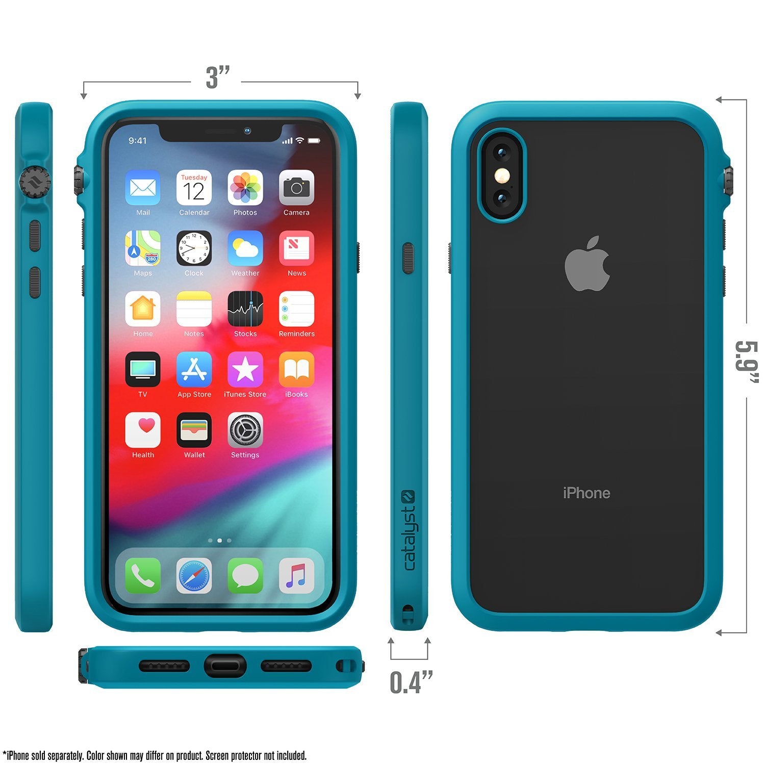 CATDRPHXTEAL | Impact Protection Case for iPhone X/Xs