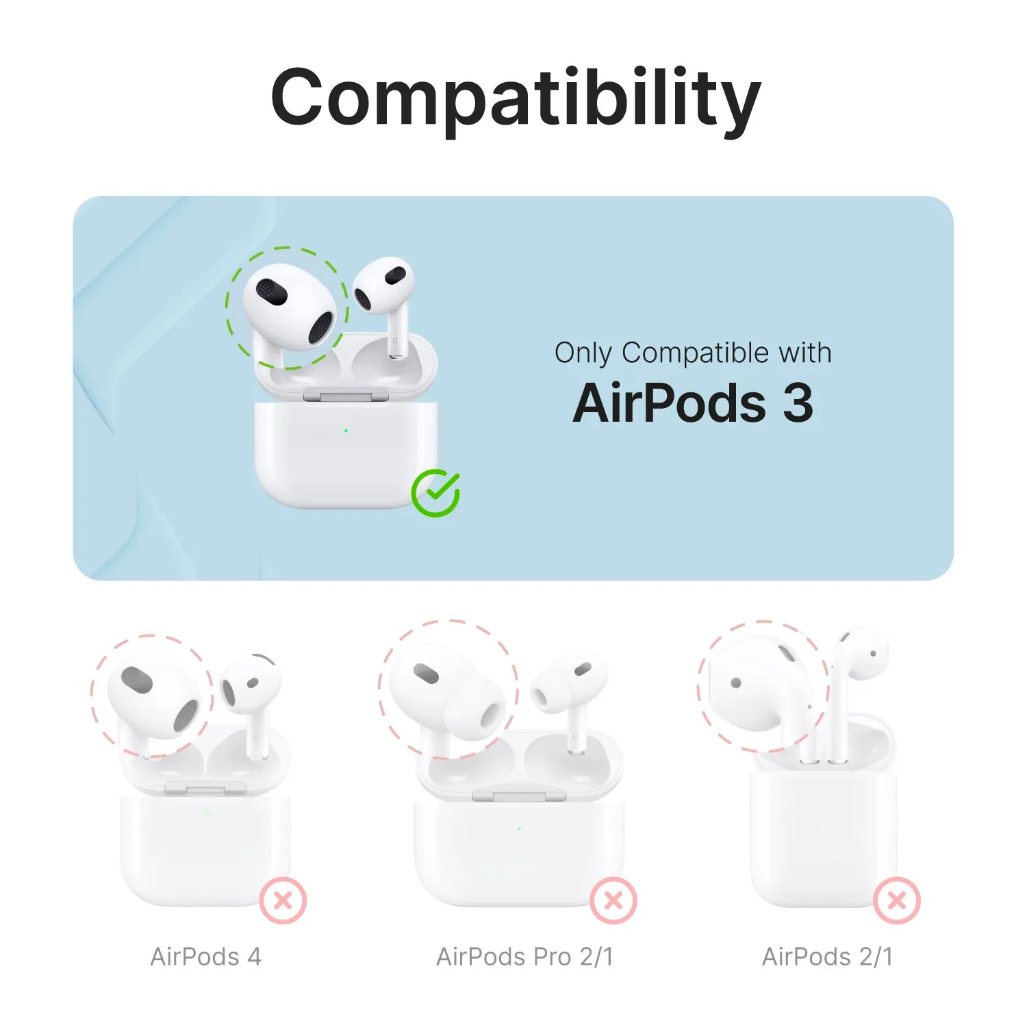 AirPods (Gen 3) - 100M Waterproof Total Protection Case + Carabiner