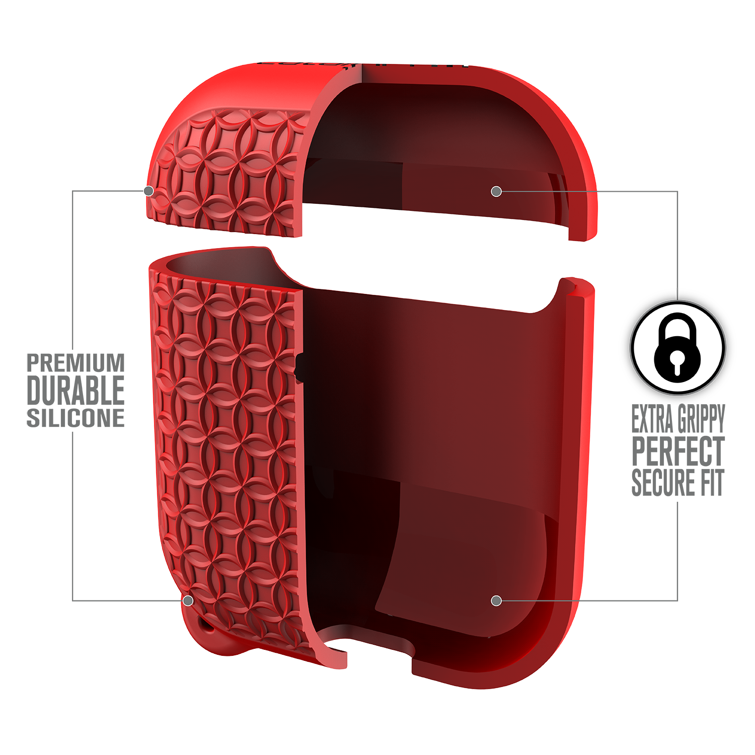 CATAPDKEYRED | Keyring Case for AirPods