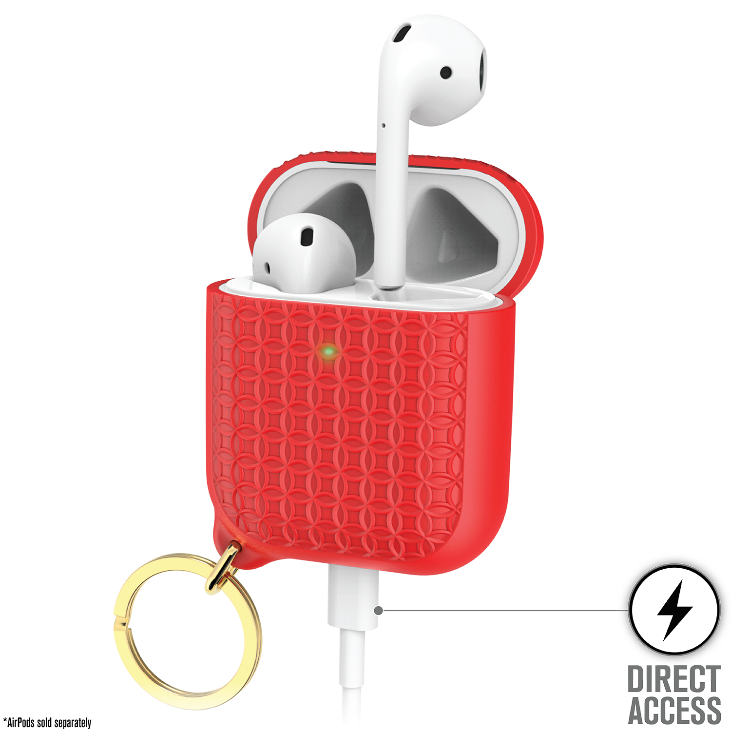 CATAPDKEYRED | Keyring Case for AirPods