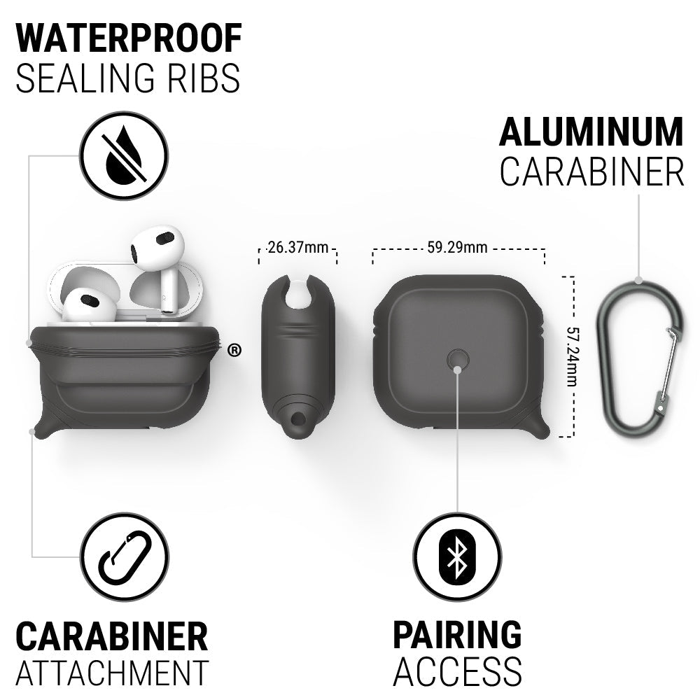 AirPods (Gen 3) - Waterproof Case + Carabiner-UK