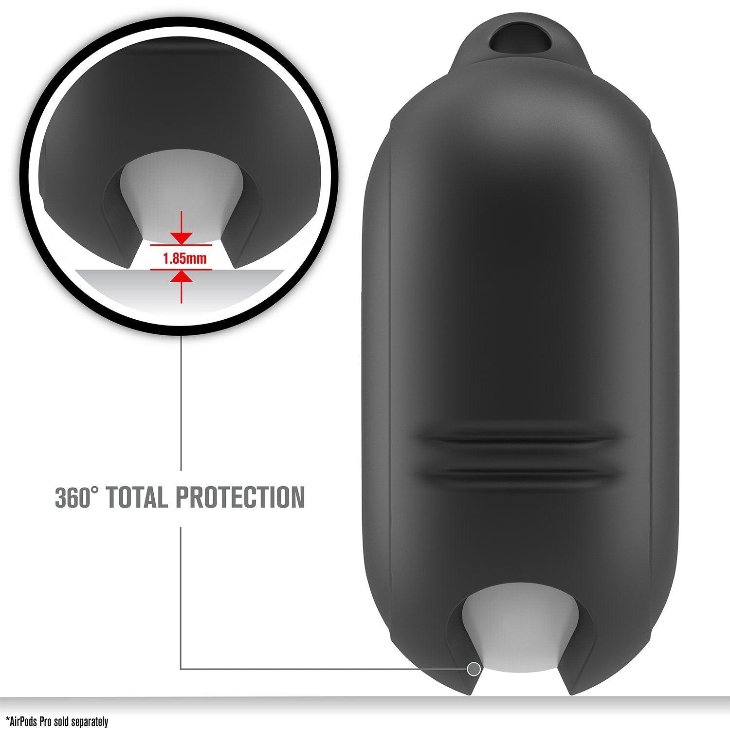 AirPods Pro (Gen 2/1) - Waterproof Case + Carabiner-EU