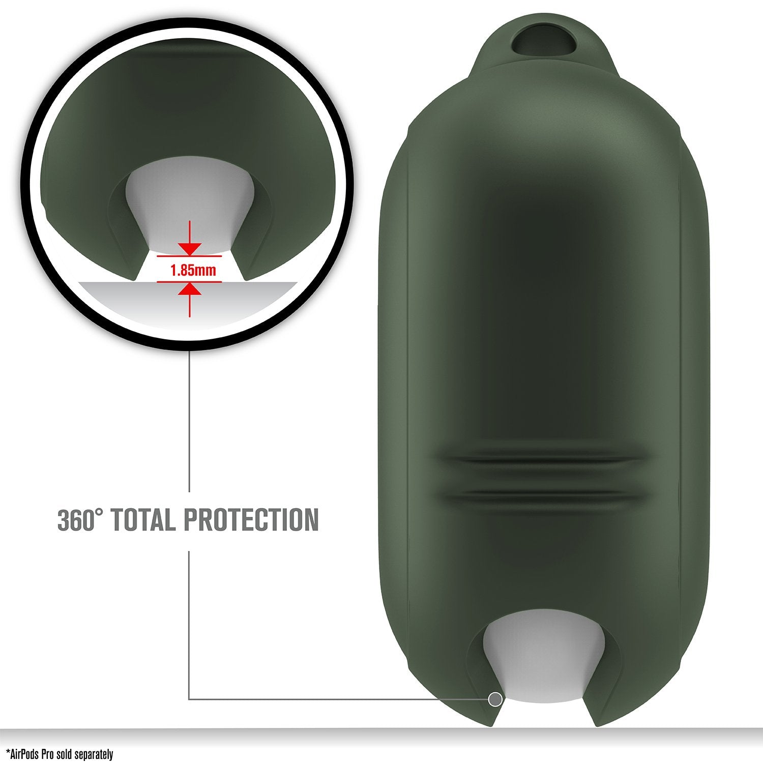 AirPods Pro (Gen 2/1) - Waterproof Case + Carabiner-UK