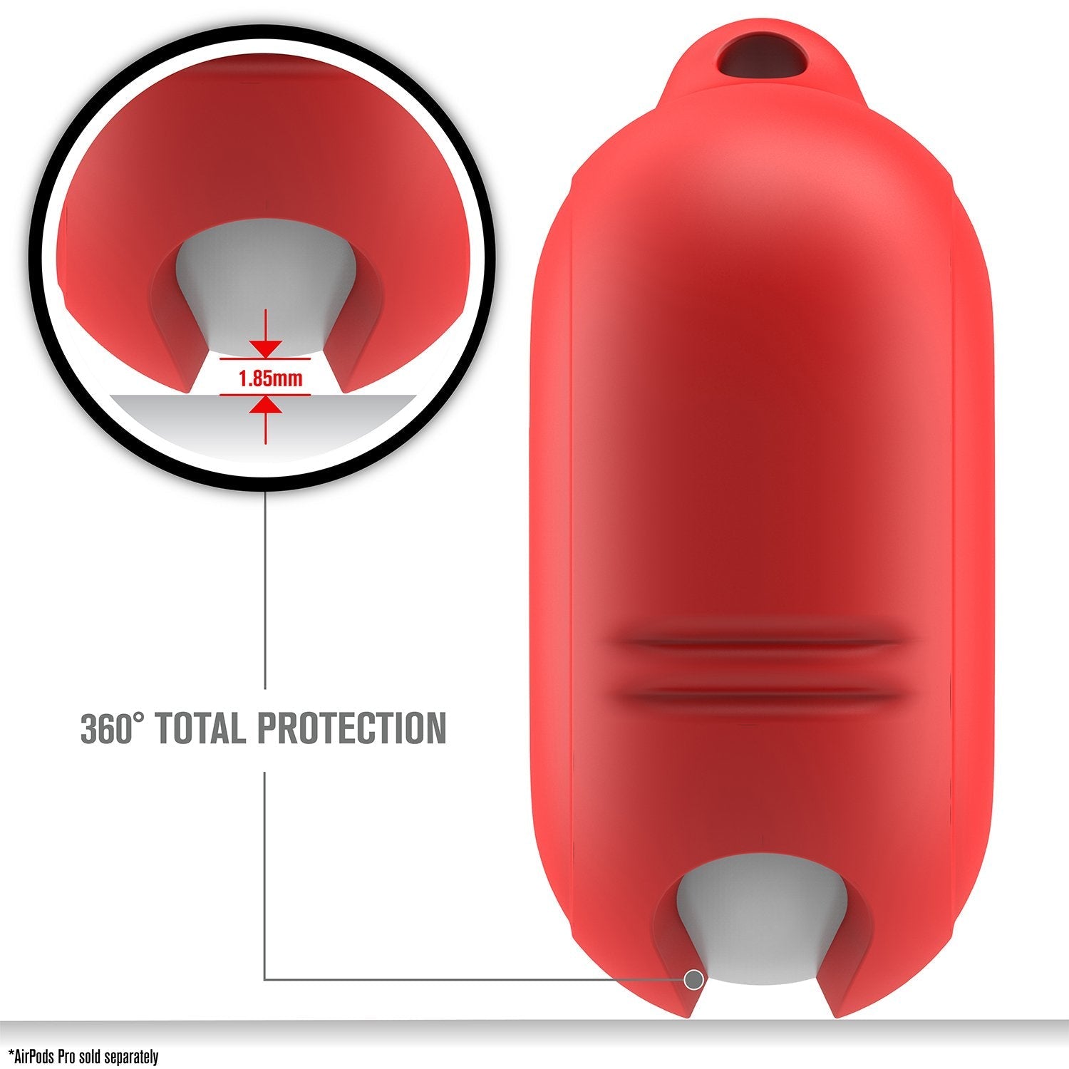 AirPods Pro (Gen 2/1) - Waterproof Case + Carabiner-EU