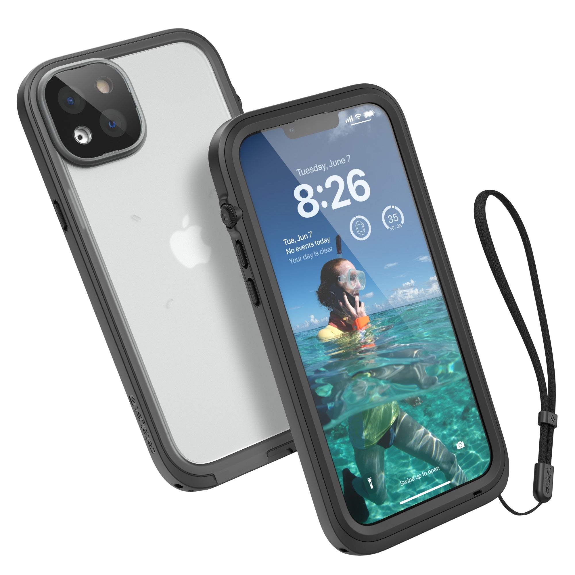 CATIPHO14BLKL-FBA | Catalyst iPhone 14 Plus Waterproof Case Total Protection Hero Image