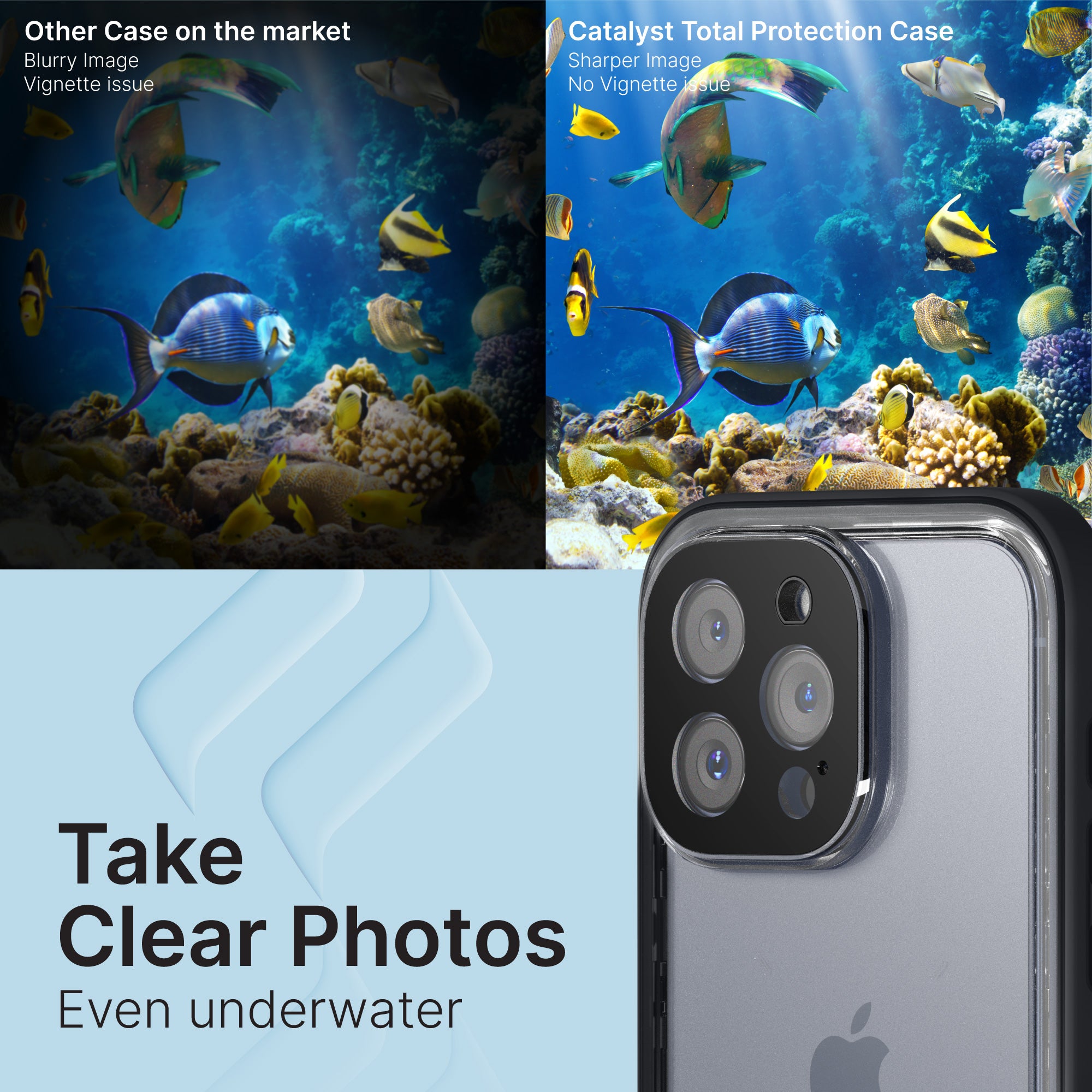 CATIPHO14BLKLP-FBA | Catalyst iPhone 14 Pro Max Waterproof Case Total Protection take clear photos underwater
