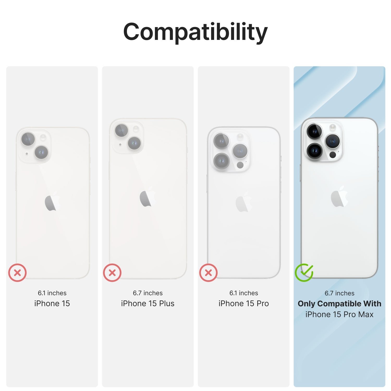 CATIPHO15GRYLP-FBA | Catalyst iPhone 15 Pro Max Waterproof Case Total Protection Compatible with iPhone 15 Pro Max