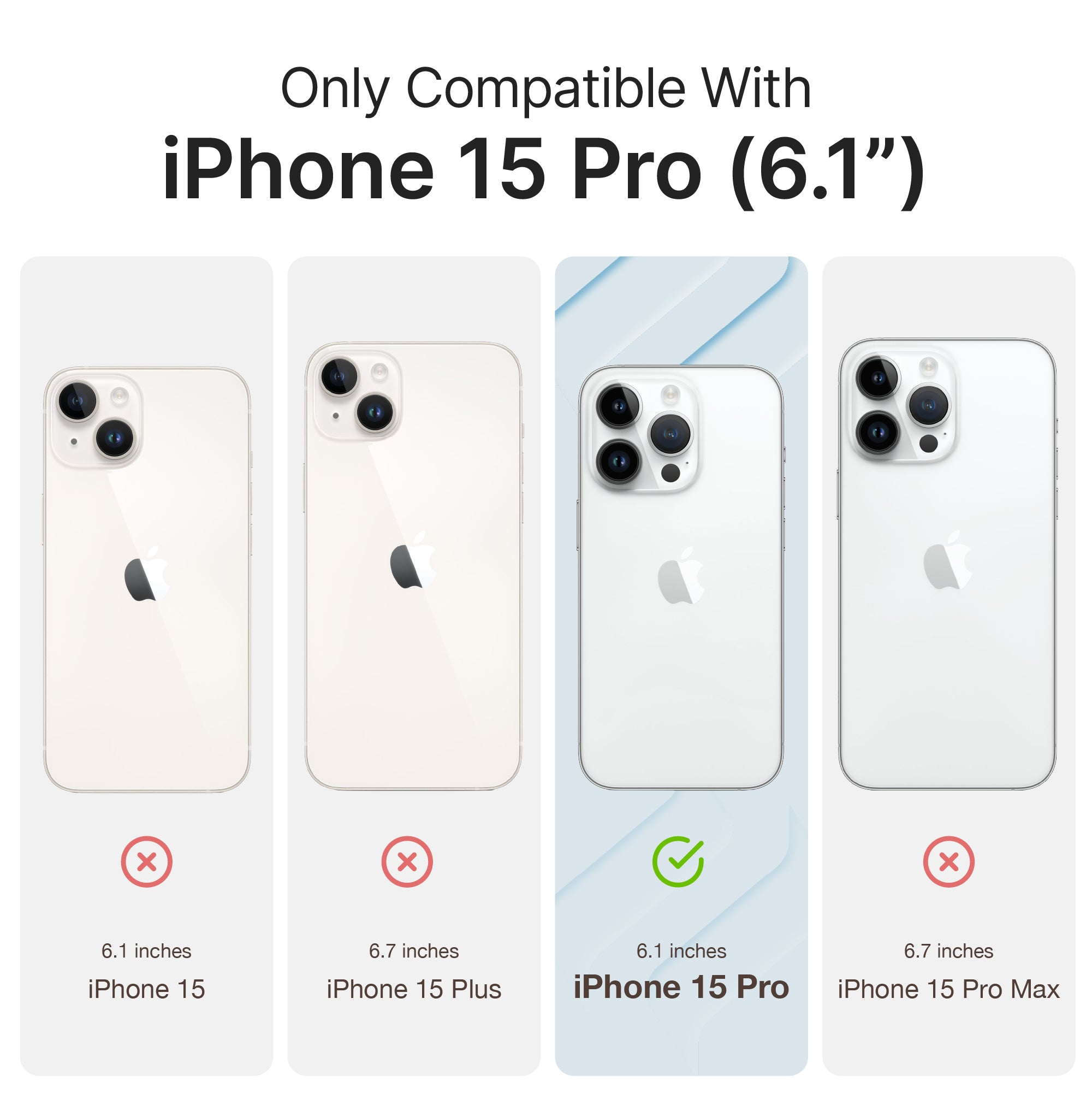 Verre de protection caméra iPhone 15 Pro/15 Pro Max