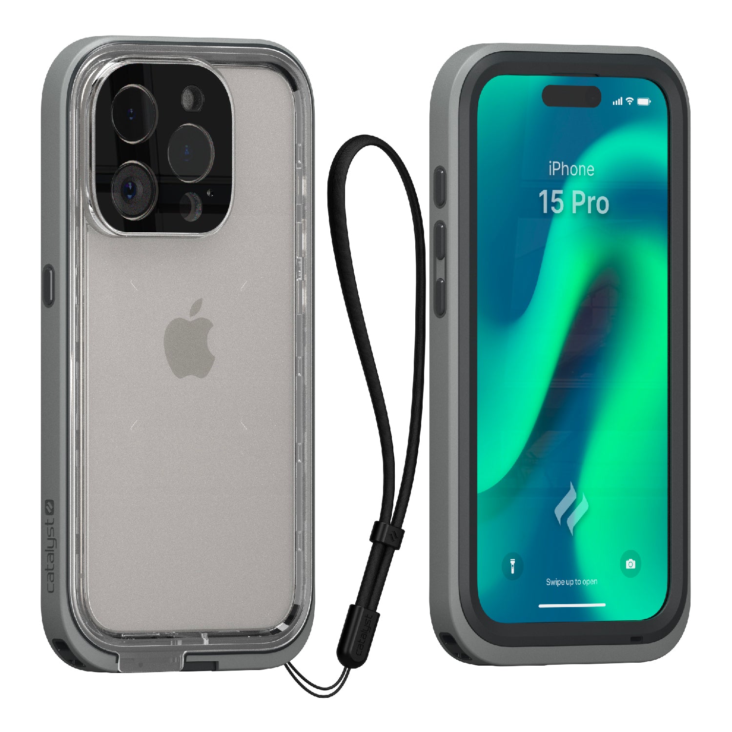 CATIPHO15GRYMP-FBA | Catalyst iPhone 15 Pro Waterproof Case Total Protection Hero Image