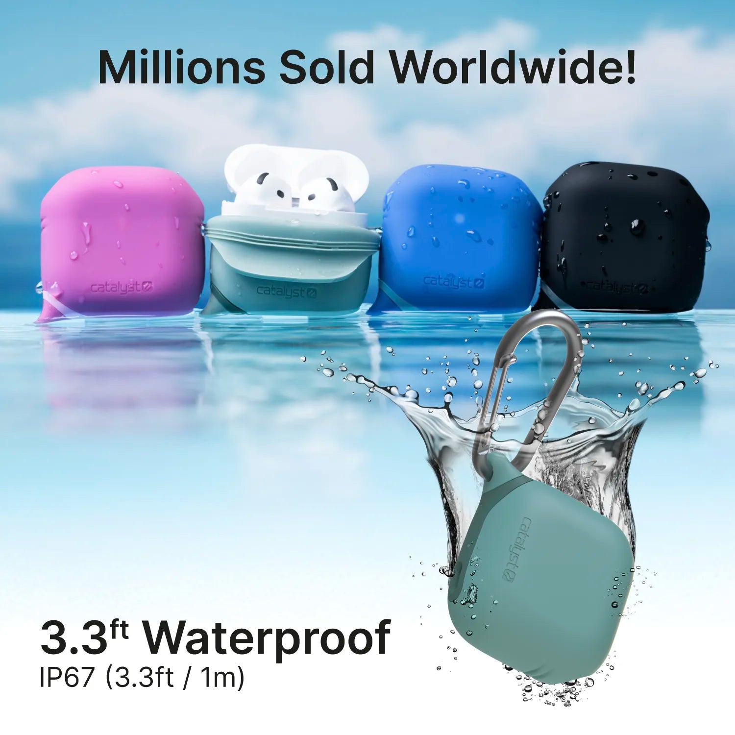 AirPods (Gen 4) - Waterproof Case + Carabiner-CA