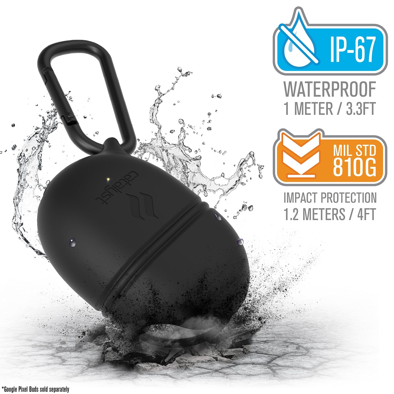 Google Pixel Buds 2 - Waterproof Case + Carabiner-UK