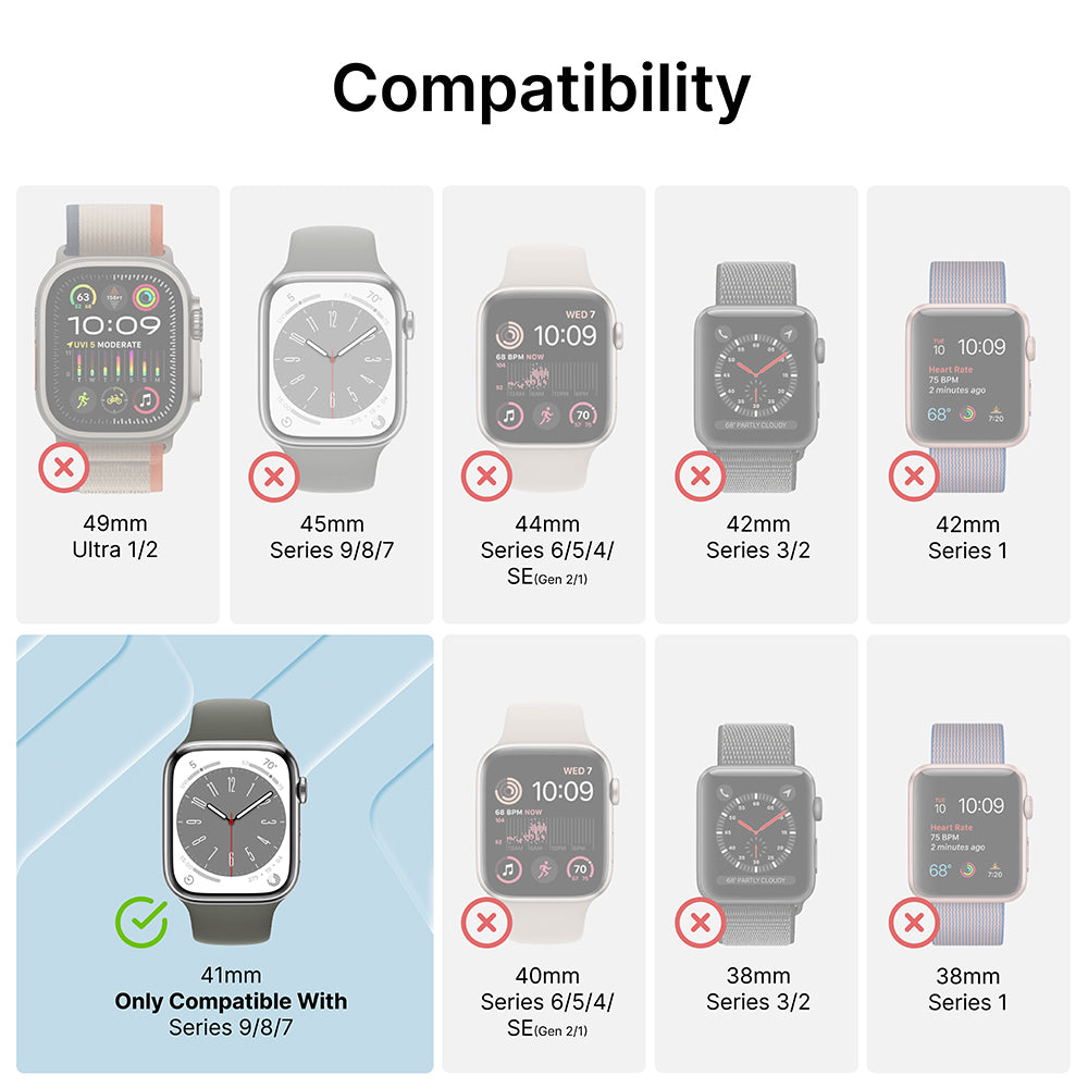 Apple Watch Series 9/8/7, 45mm/41mm - Screen Protector, 2 Pack-CA