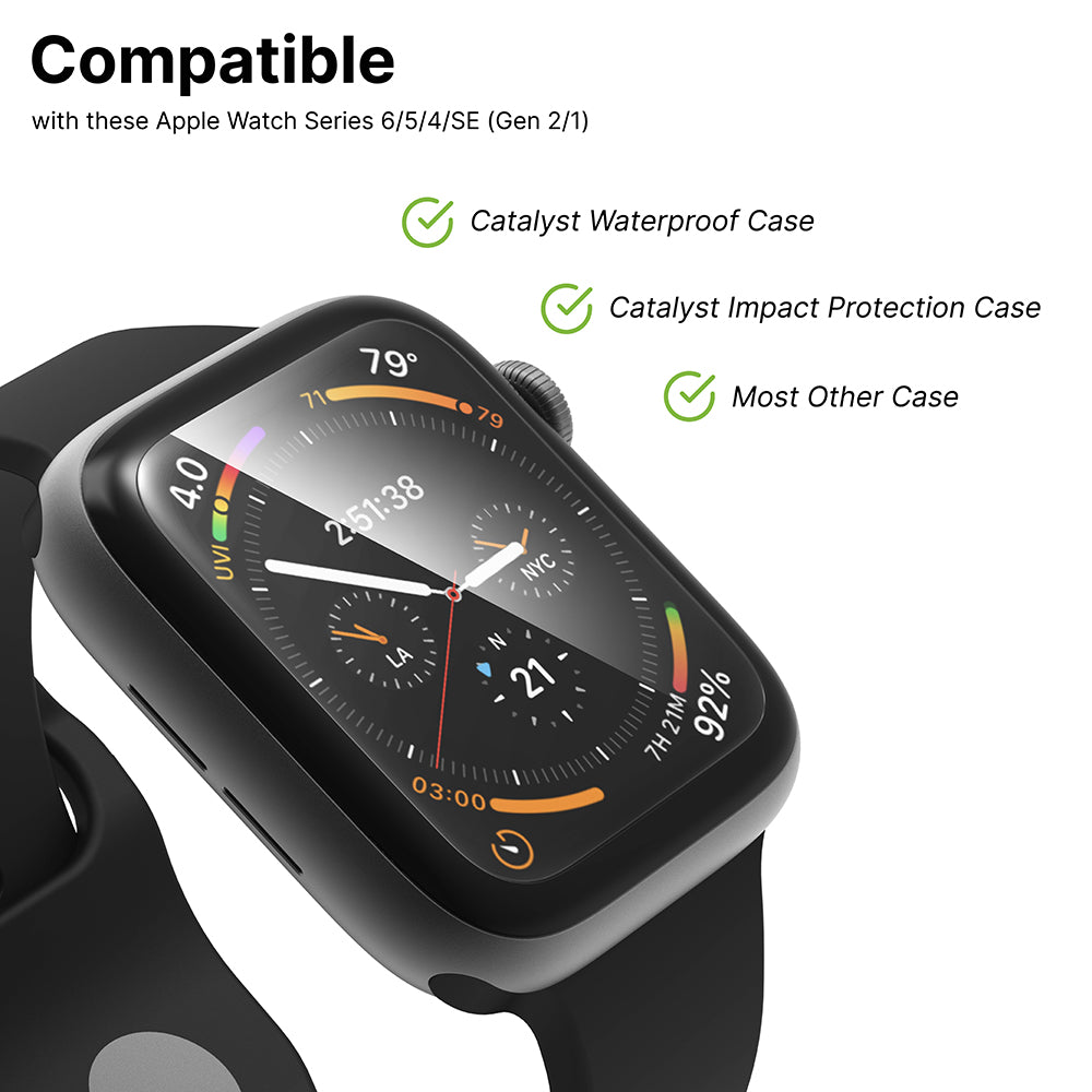 44mm - Screen Protector (2 Pack) for Apple Watch Series 6/5/4/SE (Gen 2/1)-UK