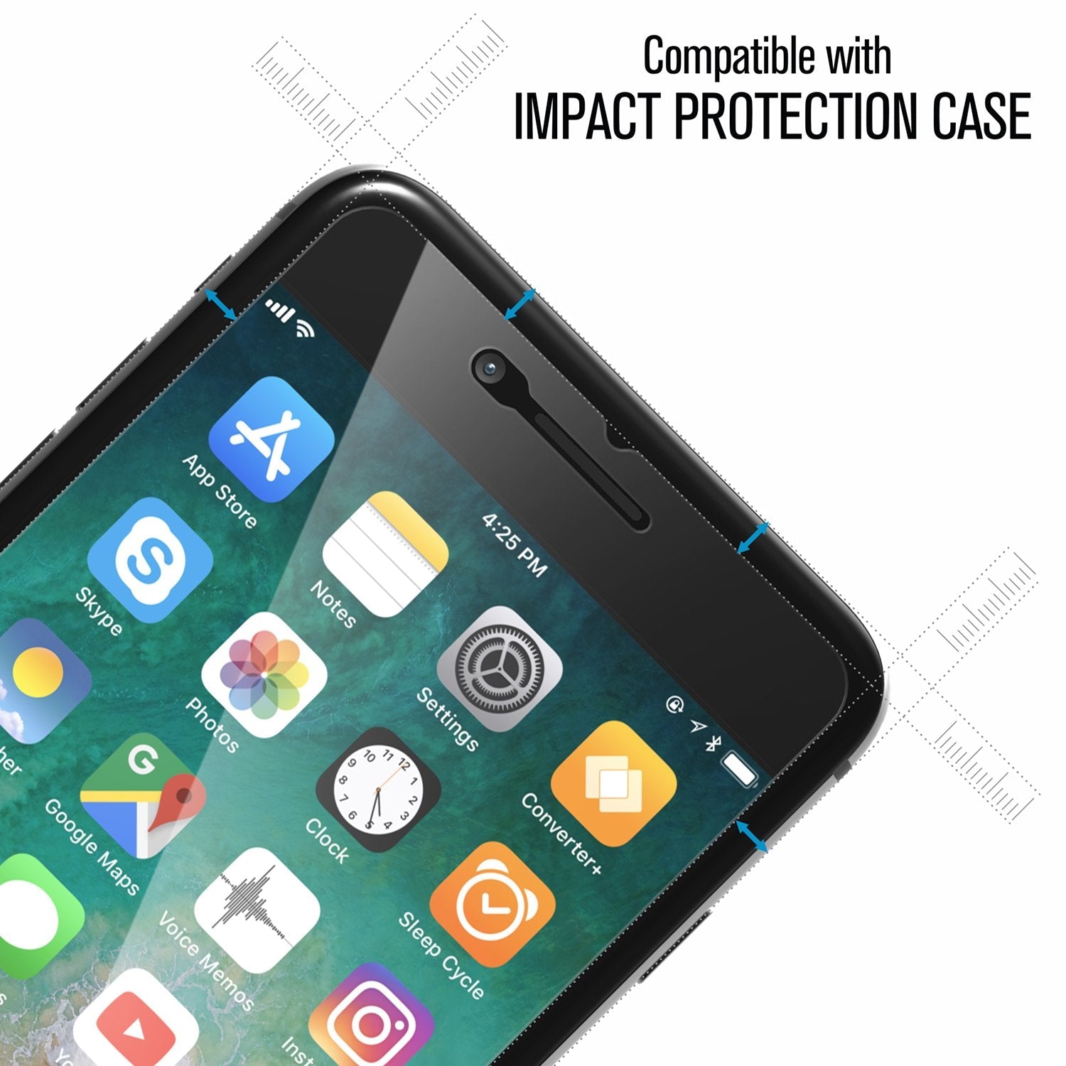 CATGLASIPHO8+ | Tempered Glass Screen Protector for iPhone 8 Plus