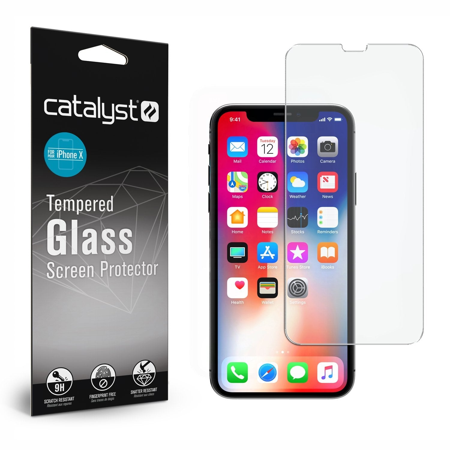 CATGLASIPHOX | Tempered Glass Screen Protector for iPhone X/Xs/11 Pro