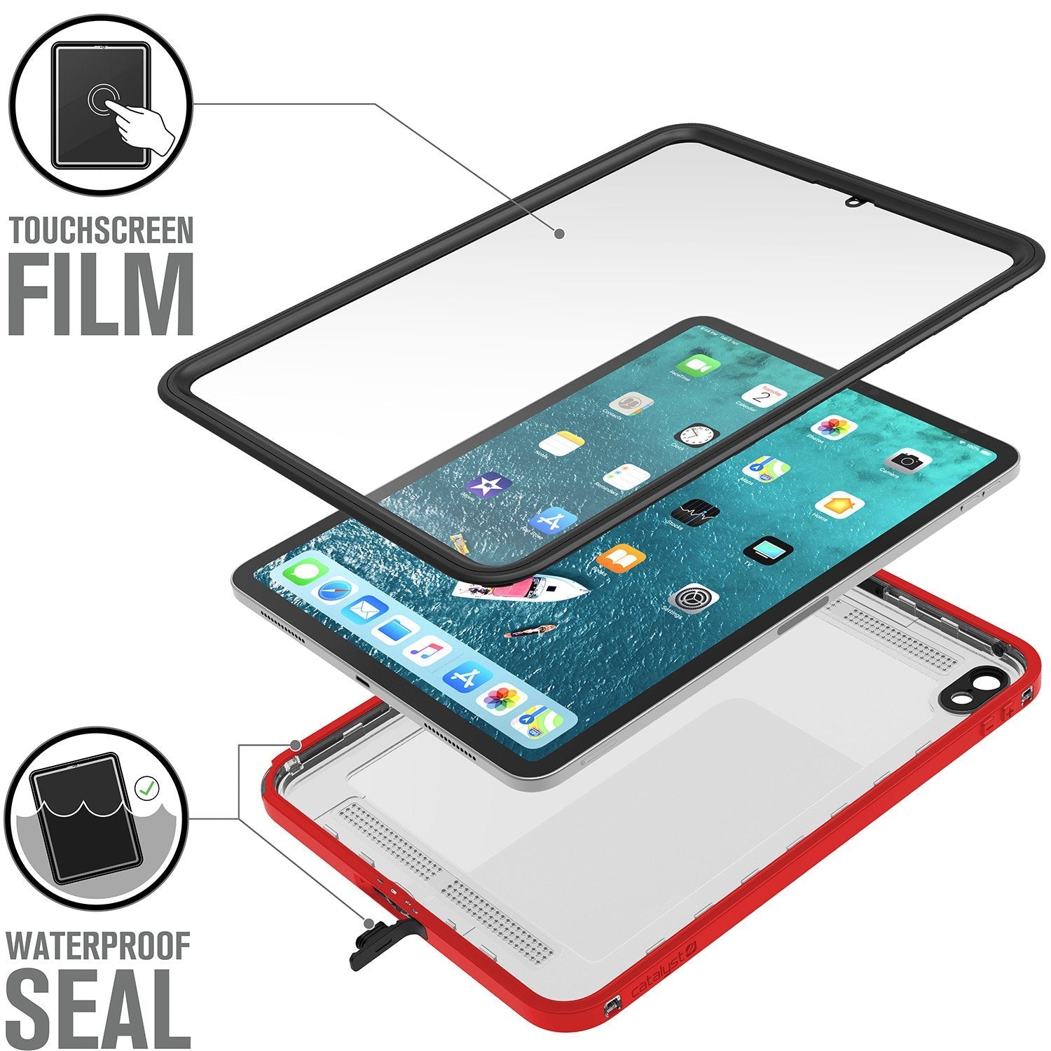 CATIPDPRO11RED | Waterproof Case for 11" iPad Pro - 1st Gen (2018)