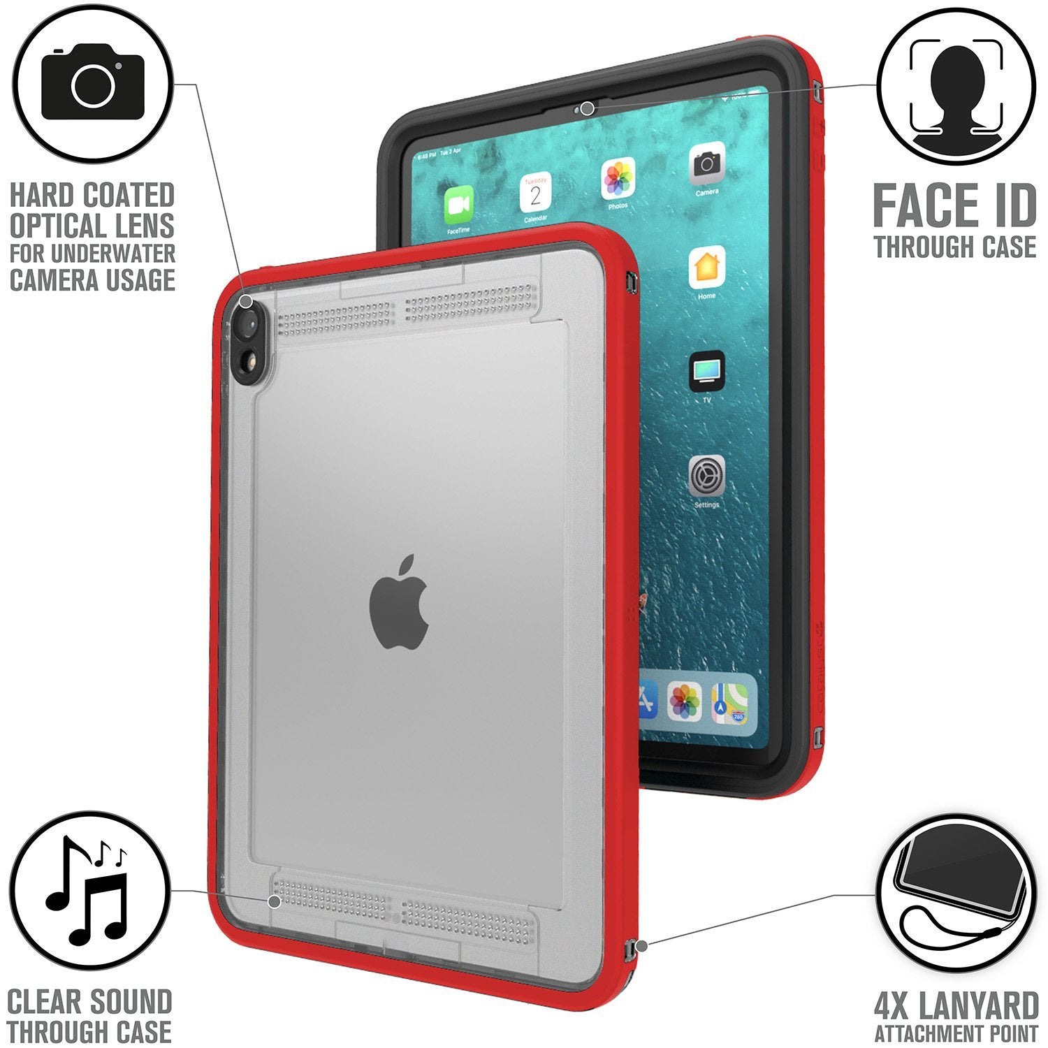 CATIPDPRO11RED | Waterproof Case for 11" iPad Pro - 1st Gen (2018)