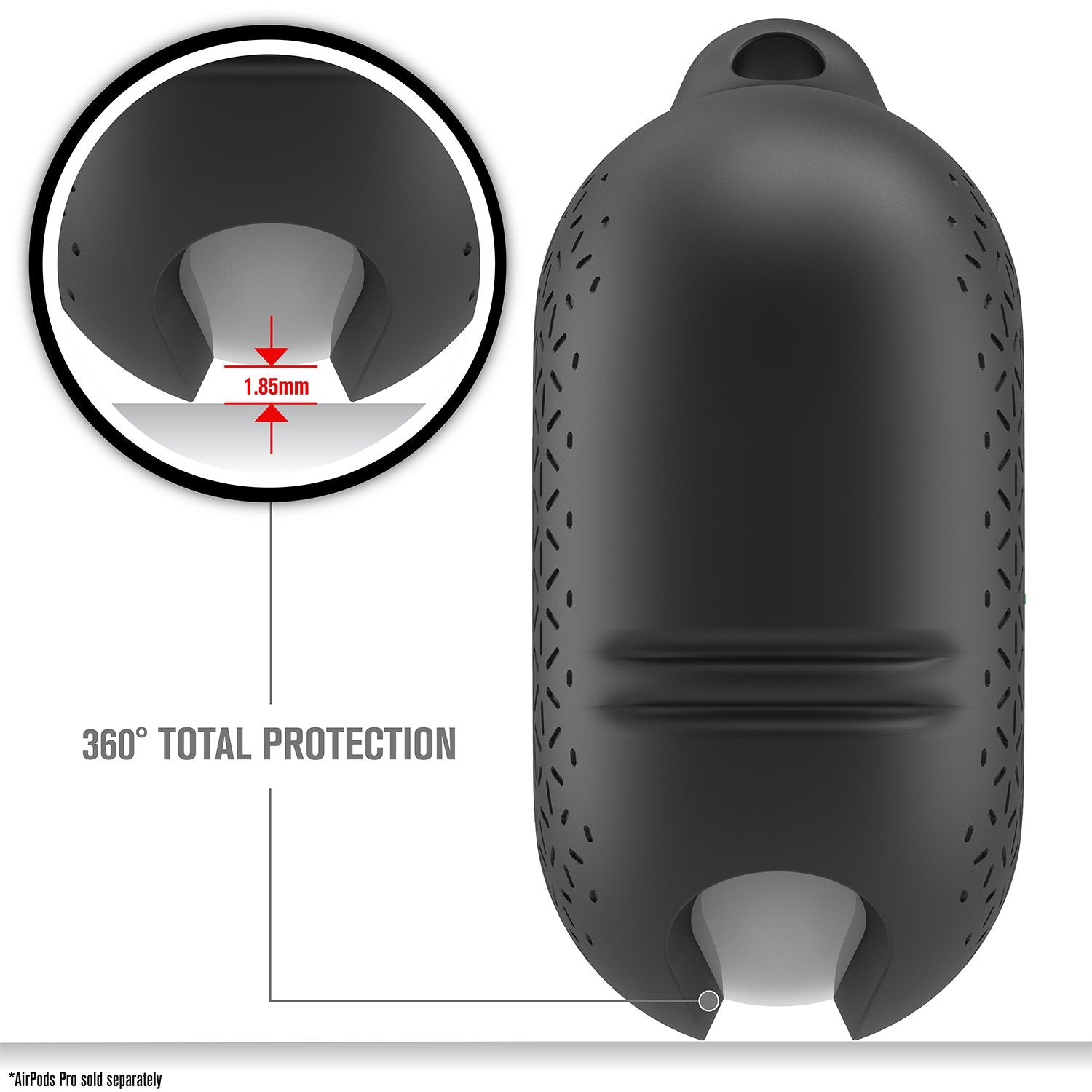 AirPods Pro (Gen 2/1) - Waterproof Case + Carabiner