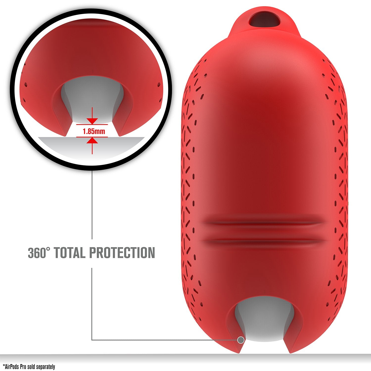 AirPods Pro (Gen 2/1) - Waterproof Case + Carabiner