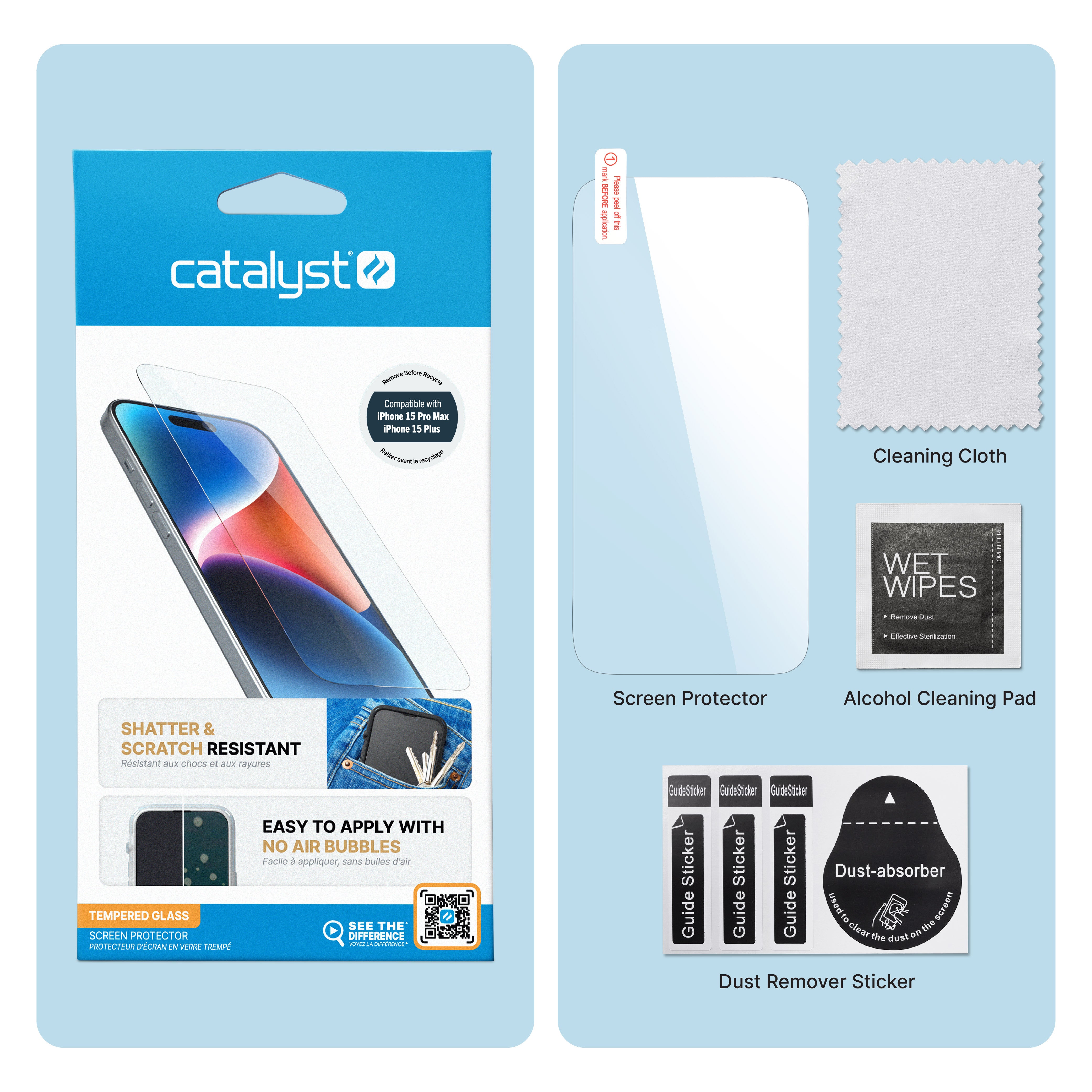 CATGLASIPHO15L-FBA | iPhone 15 Plus/15 Pro Max - Screen Protector