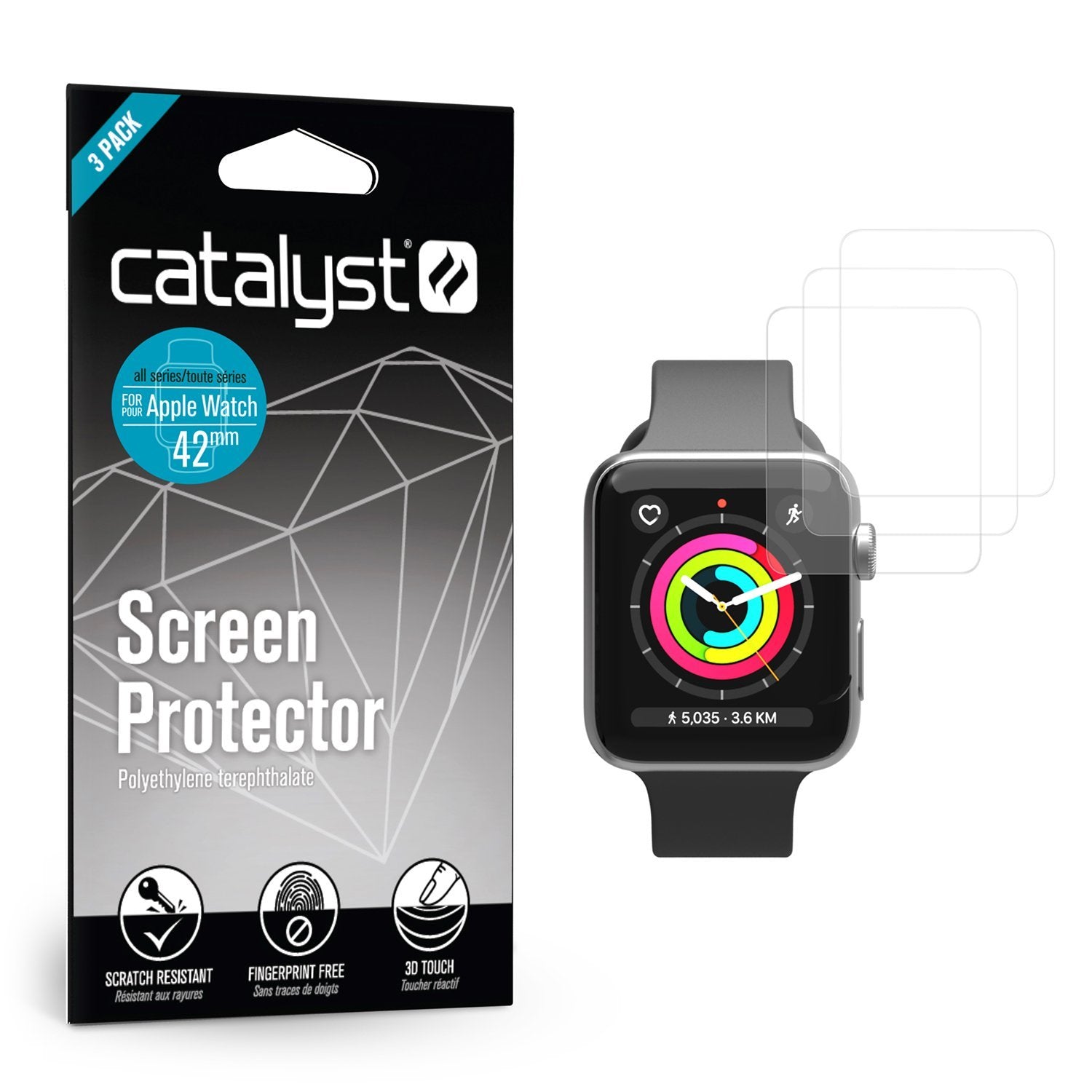 CATPET42WAT3 |  Screen Protector for 42mm Apple Watch - 3 Pack