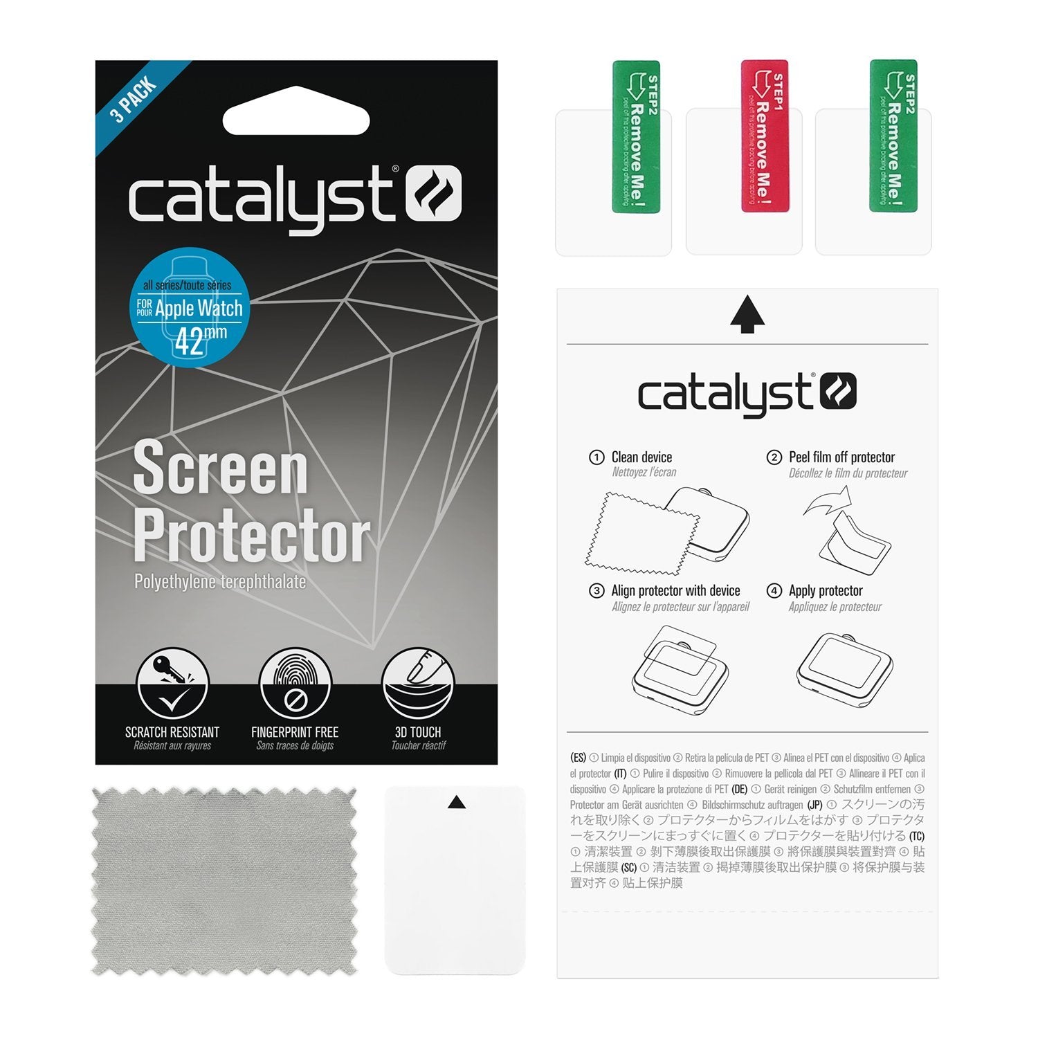 CATPET42WAT3 |  Screen Protector for 42mm Apple Watch - 3 Pack