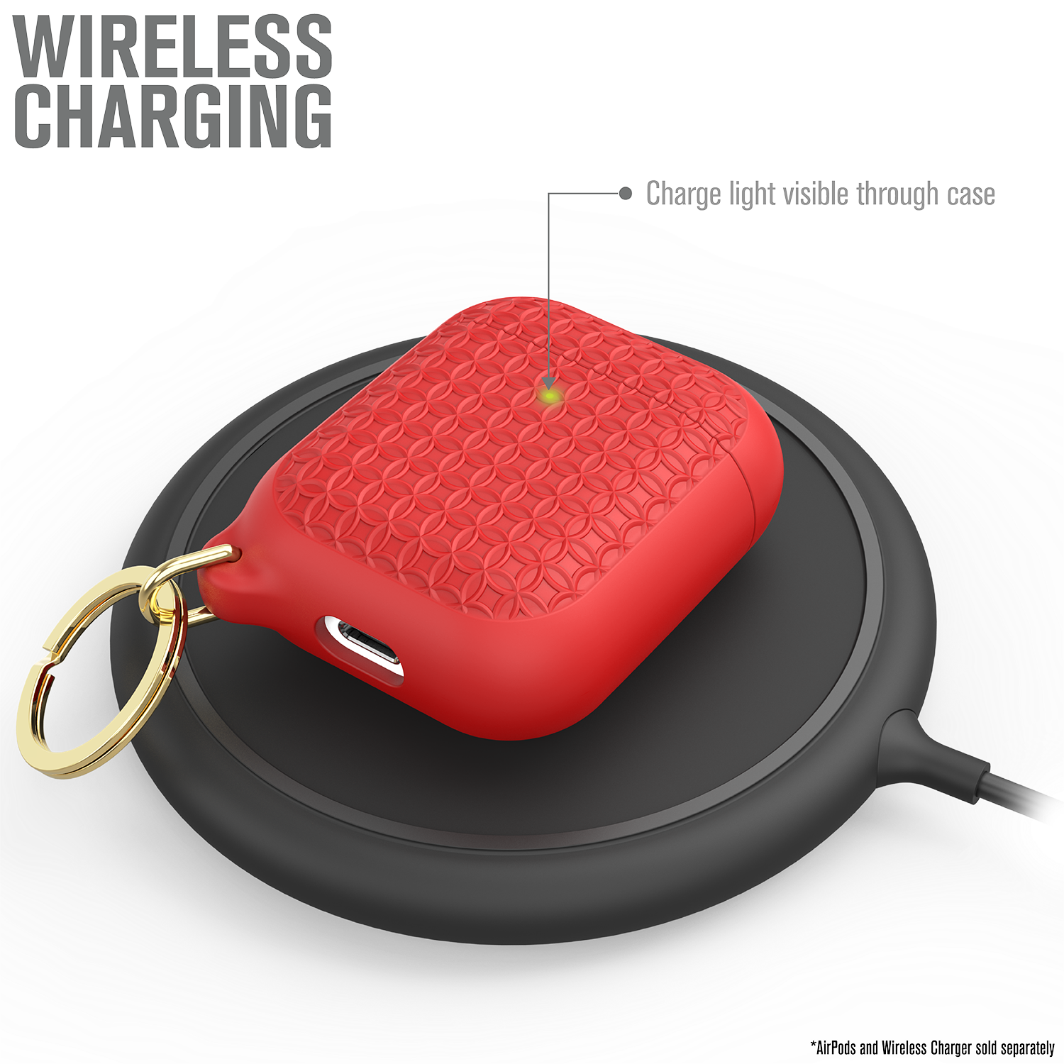 CATAPDKEYRED | Keyring Case for AirPods