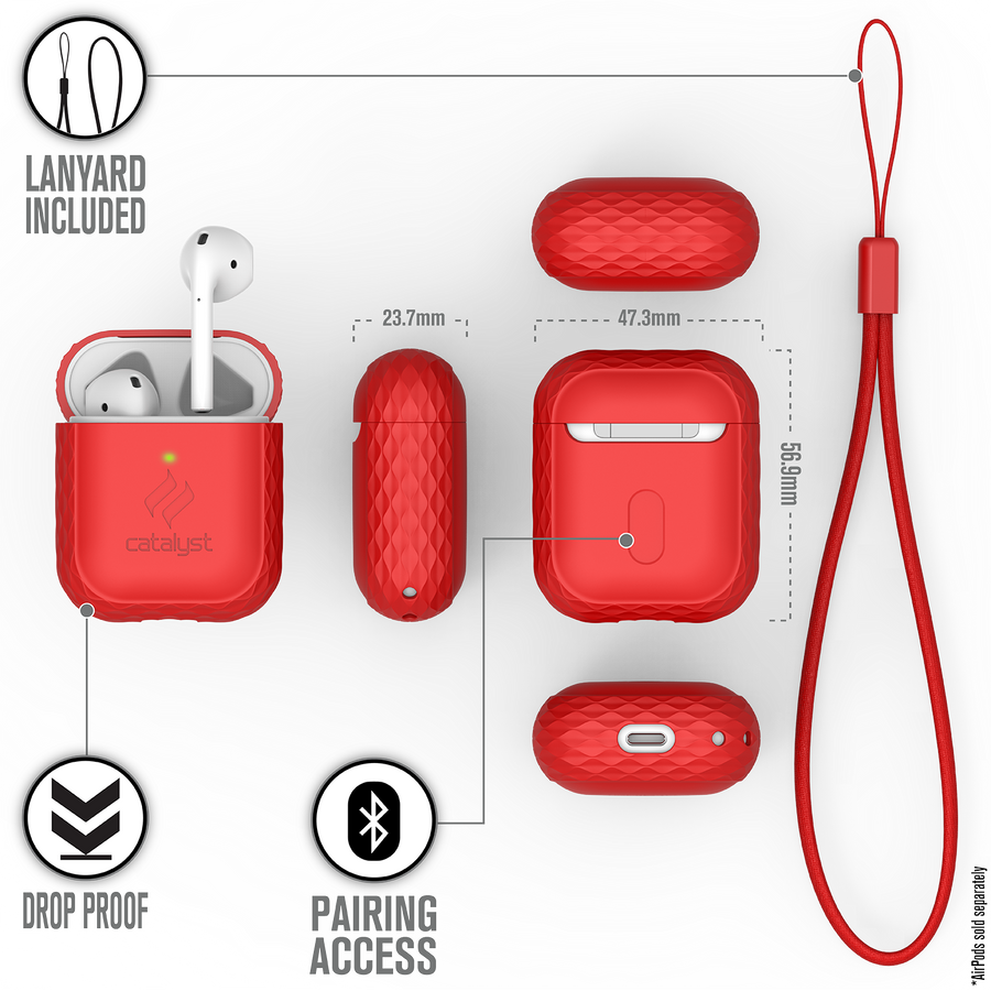 CATAPDLANRED | Lanyard Case for AirPods