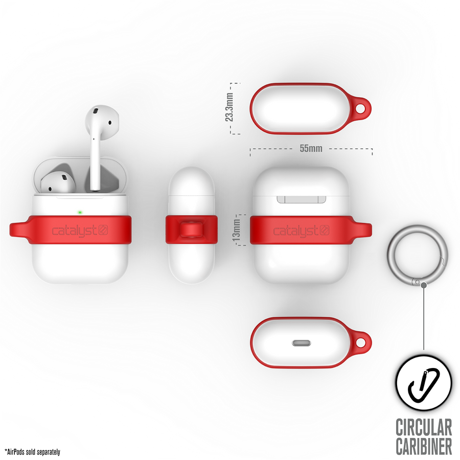 CATAPDLOOPRED | Minimalist Case for AirPods
