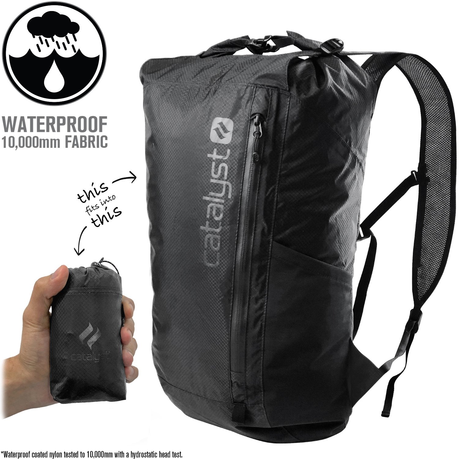CAT20LWBPBLK | Waterproof 20L Backpack