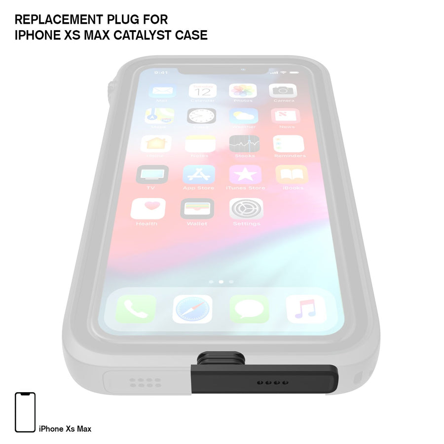 CATPGBLKXL | Replacement Plug for Waterproof Case for iPhone Xs Max & 11 Pro Max