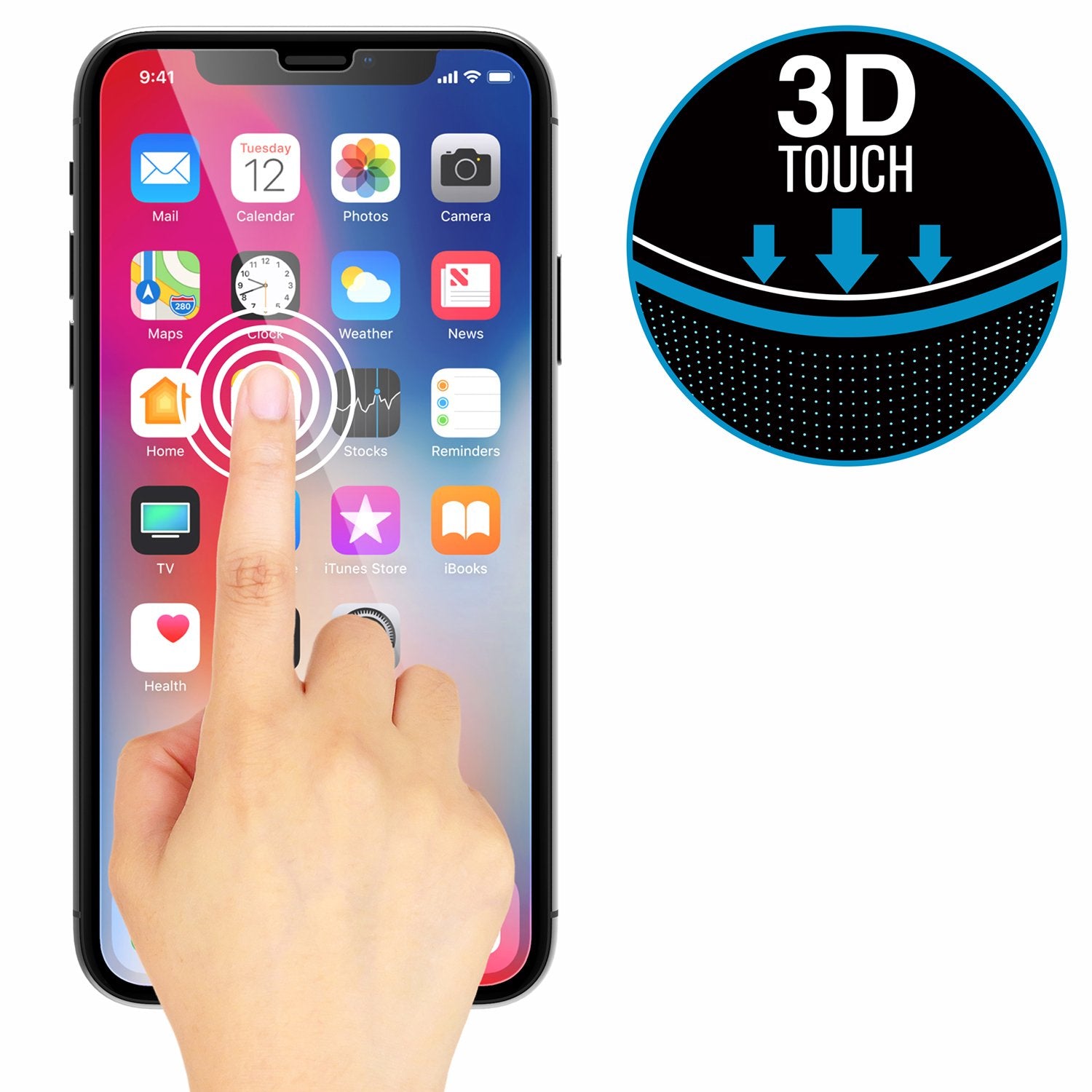 CATGLASIPHOX | Tempered Glass Screen Protector for iPhone X/Xs/11 Pro