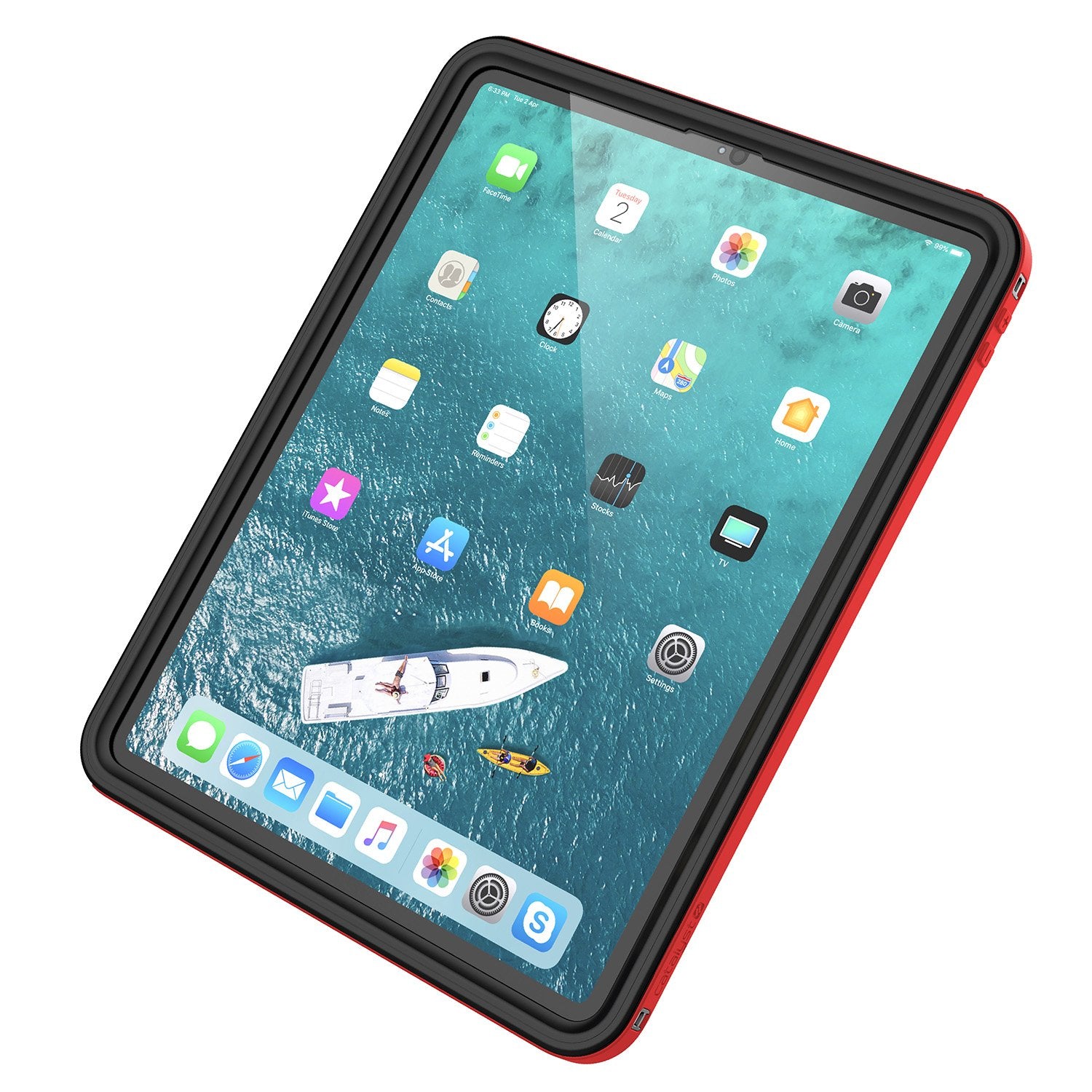 CATIPDPRO12RED3 | Waterproof Case for 12.9" iPad Pro (2018/3rd gen)
