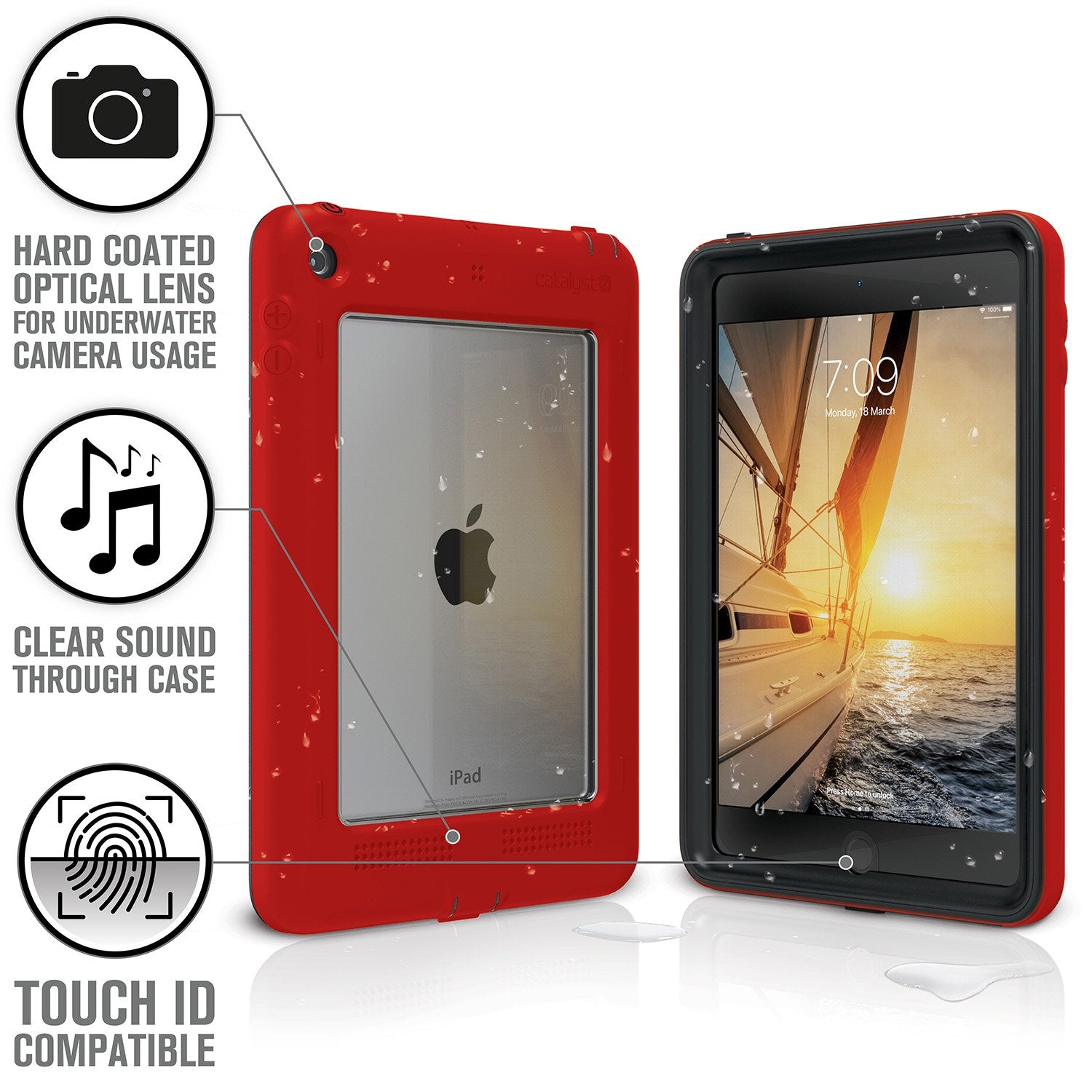 CATIPDMI5RED | Waterproof Case for iPad mini 5