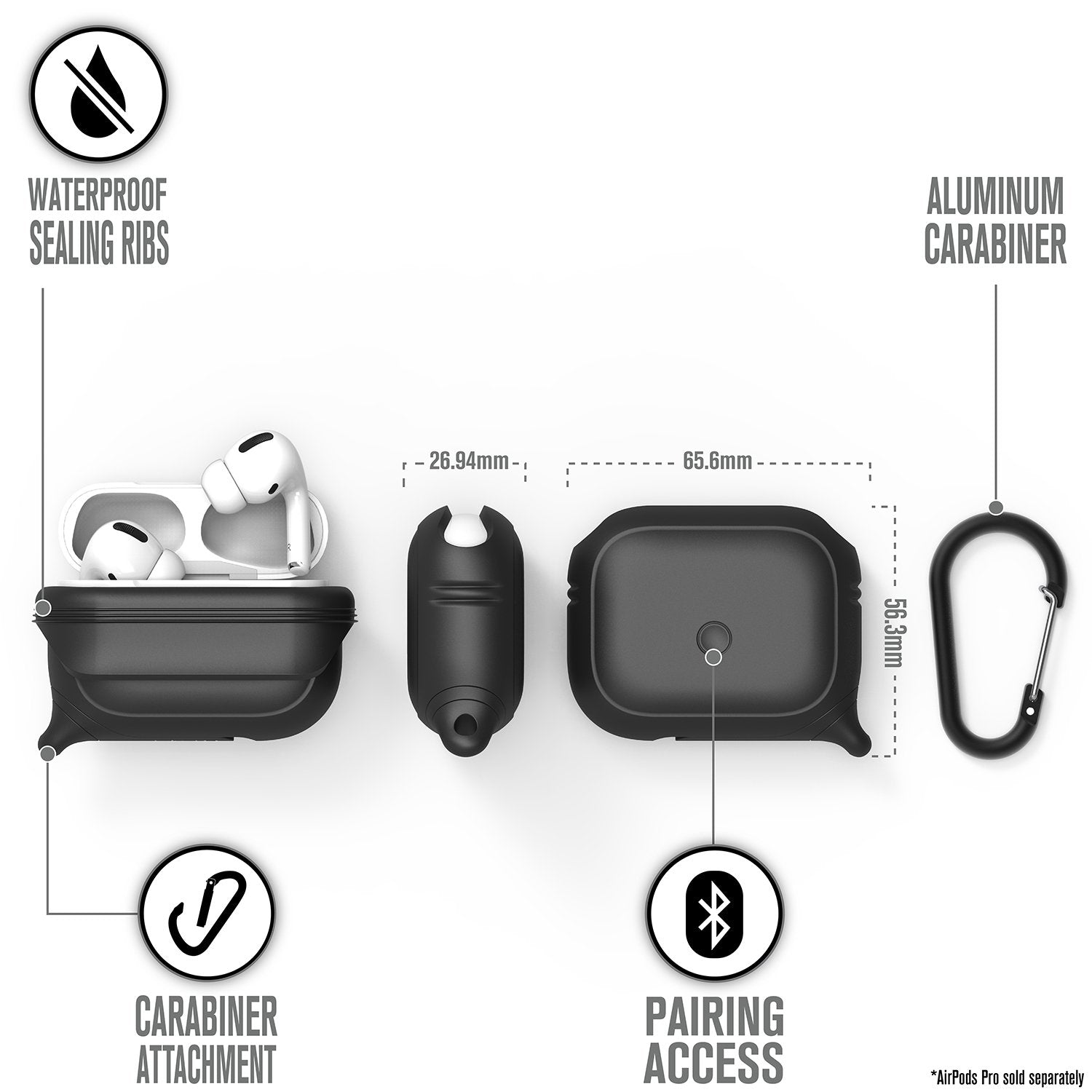 CATAPDPROBLK | Waterproof Case for AirPods Pro