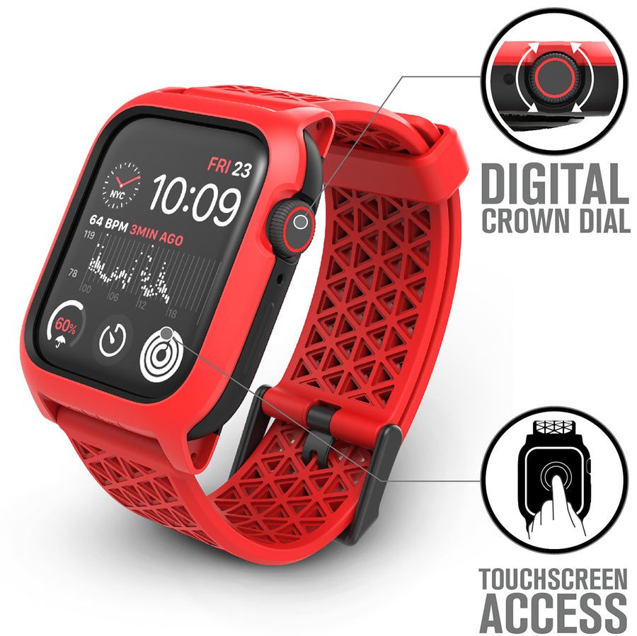 CAT44DROP5RED | Impact Protection Case V2 for Apple Watch Series 5 & 4 - 44mm