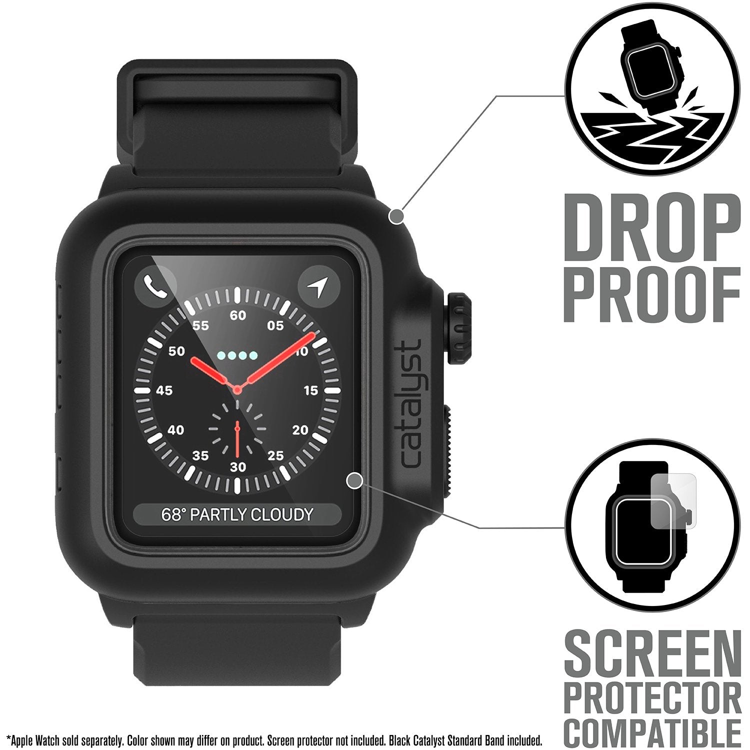 CAT38WAT3BLK | Waterproof Case for 38mm Apple Watch Series 3