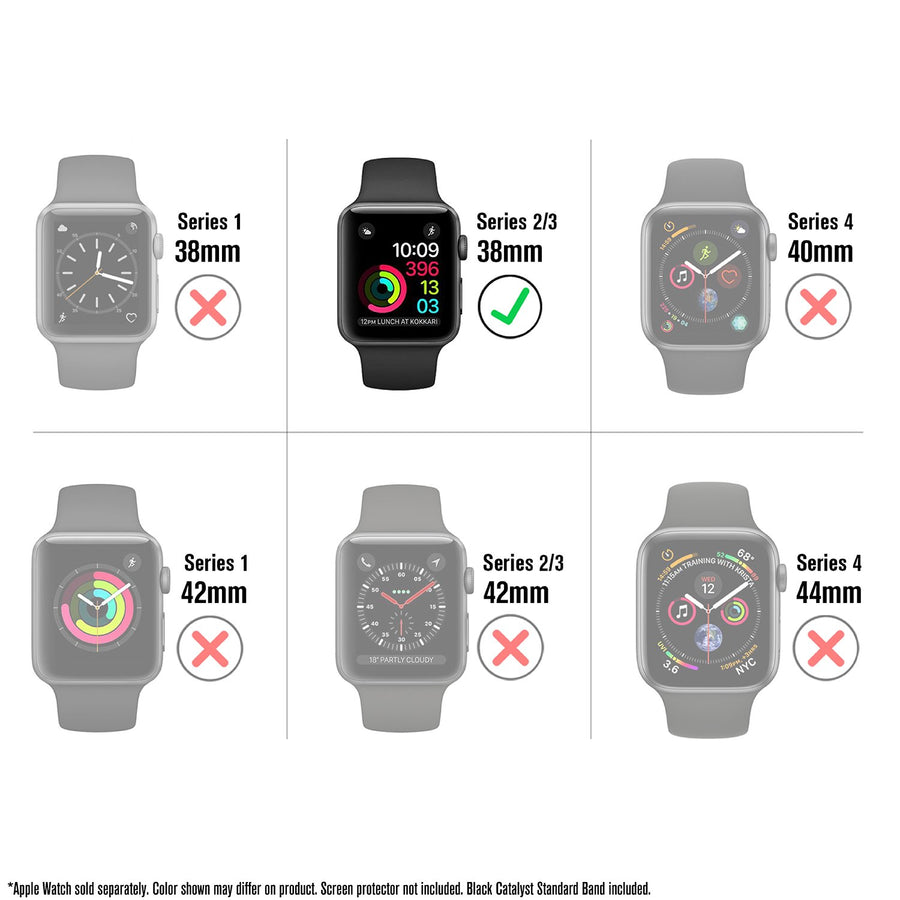 CAT38WAT3BLK | Waterproof Case for 38mm Apple Watch Series 3