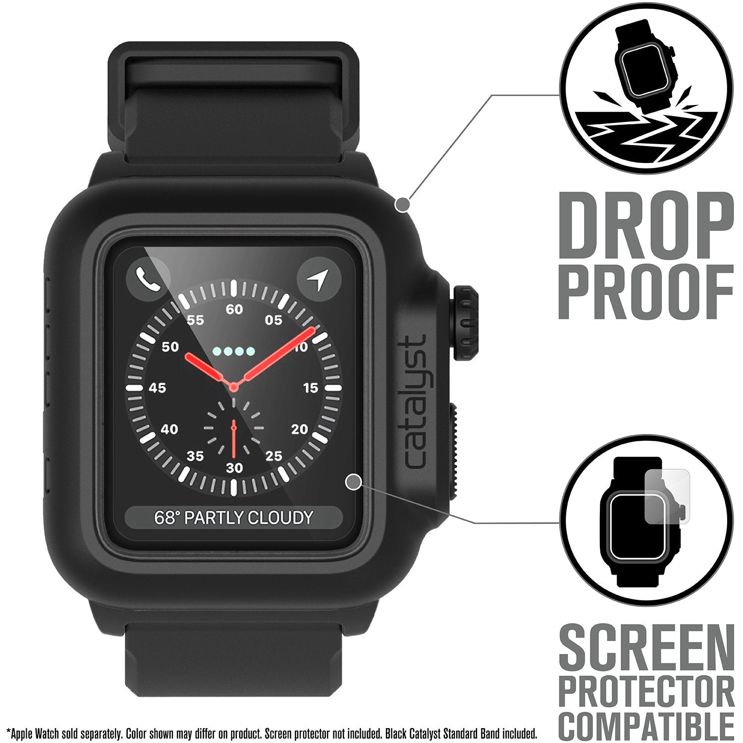 CAT42WAT3BLK | Waterproof Case for 42mm Apple Watch Series 3