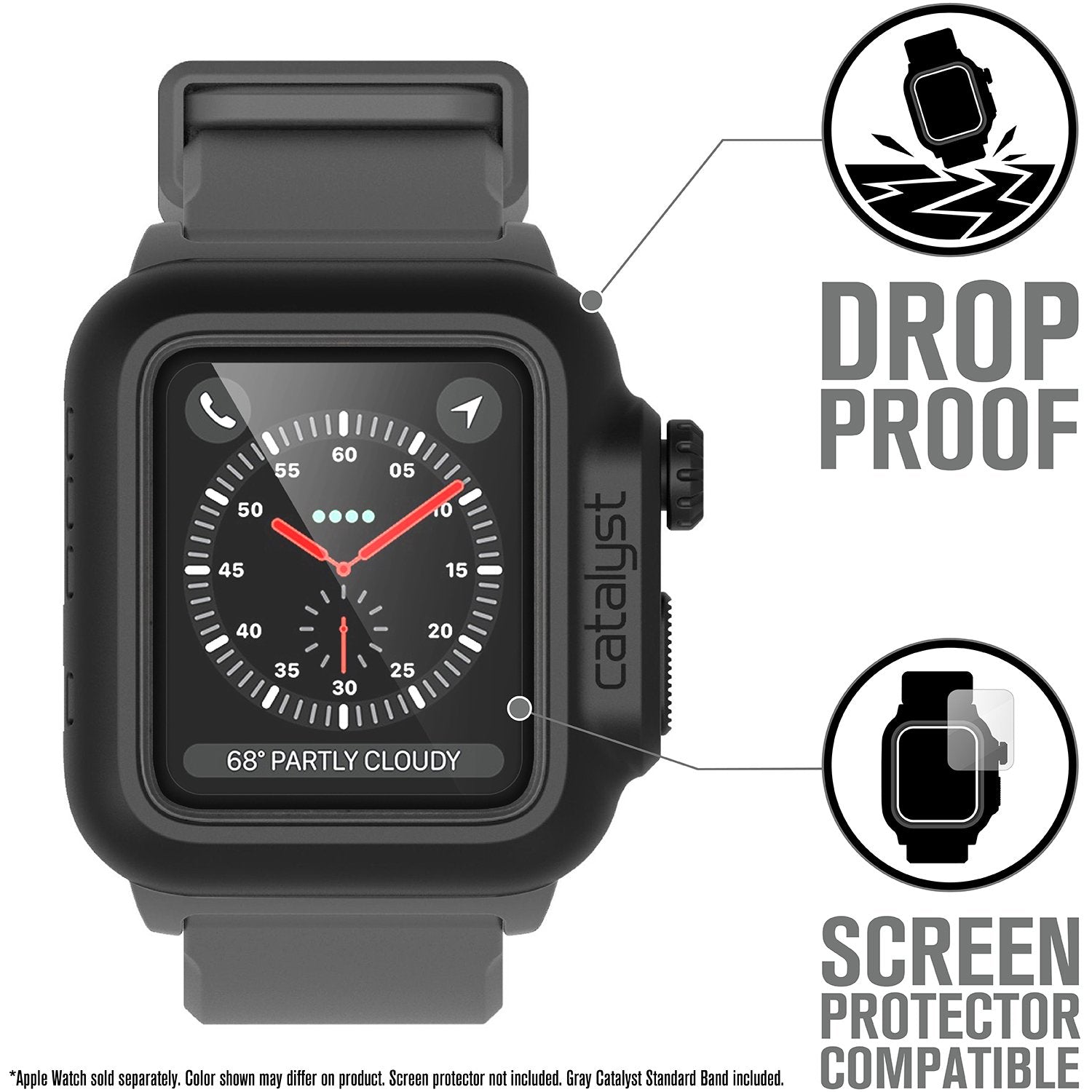 CAT42WAT3GRY | Waterproof Case for 42mm Apple Watch Series 3