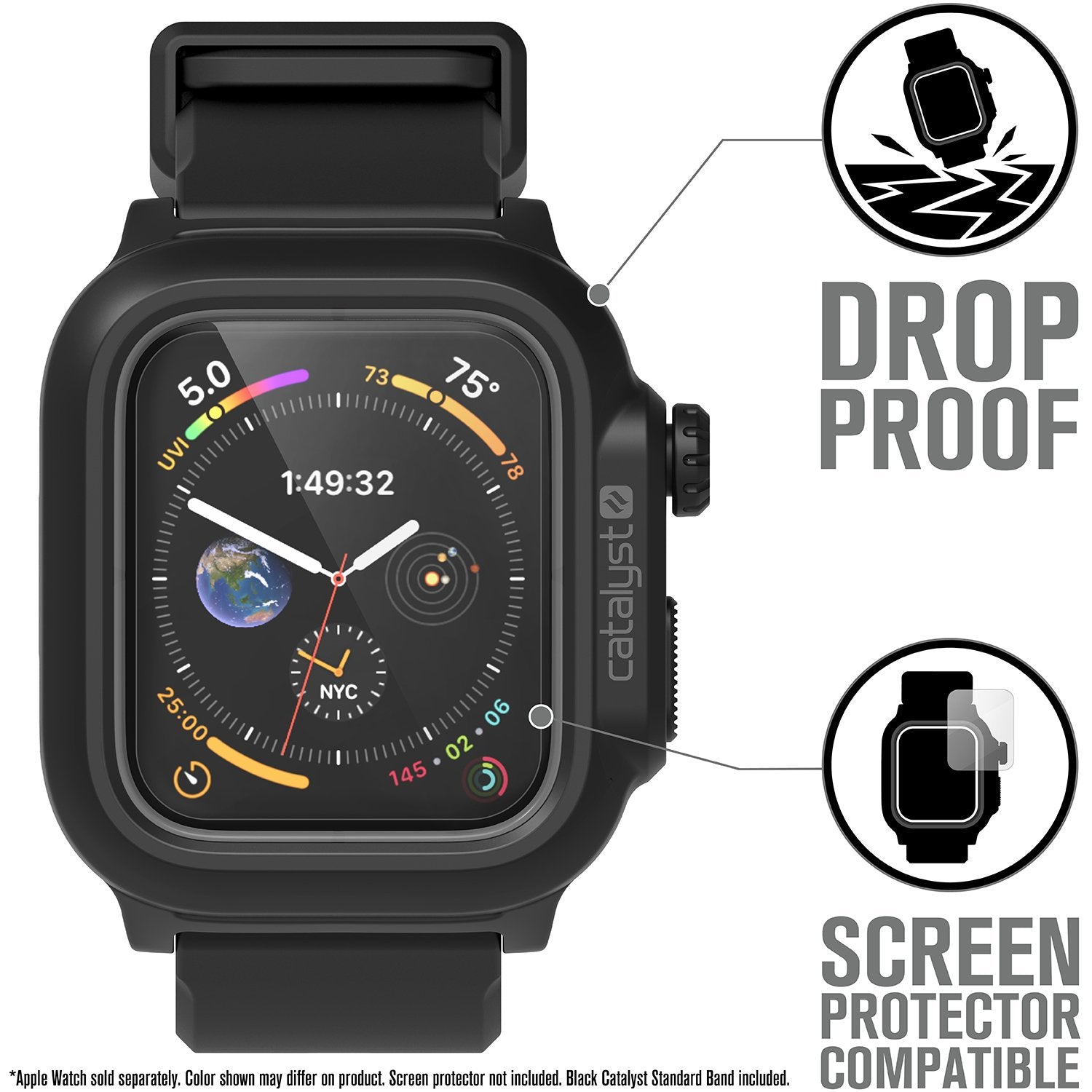 CAT44WAT4BLK | Waterproof Case for 44mm Apple Watch Series 4 & 5