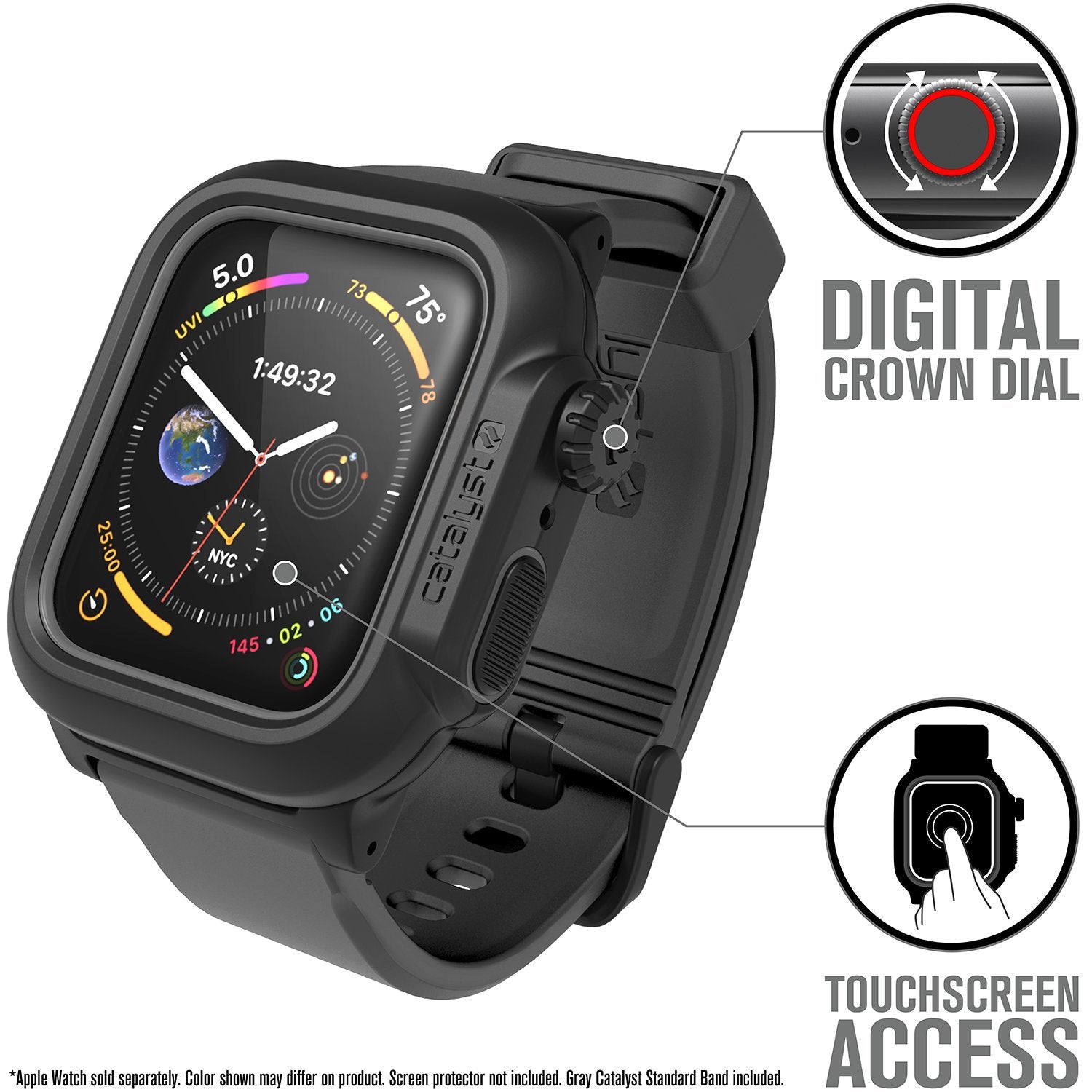 CAT44WAT4GRY | Waterproof Case for 44mm Apple Watch Series 4 & 5